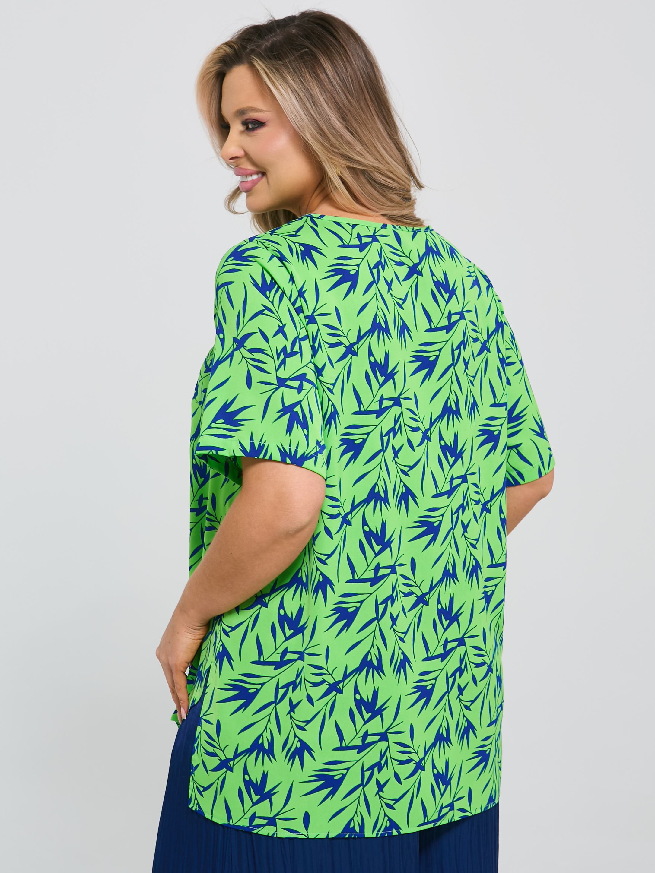 Блузка ярко-зелёная с принтом Dora(фото10)