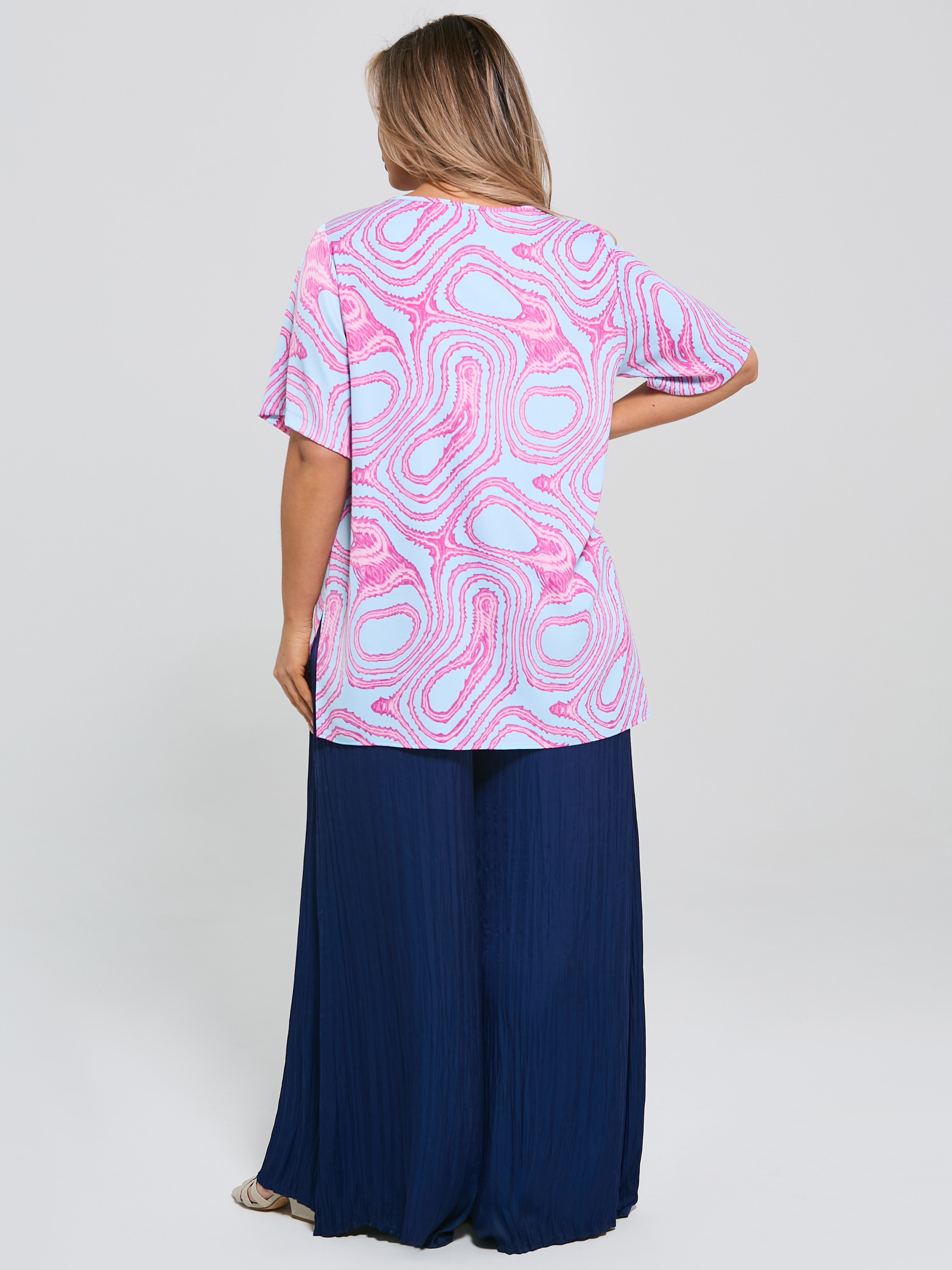 Блузка голубая с принтом Dora(фото9)