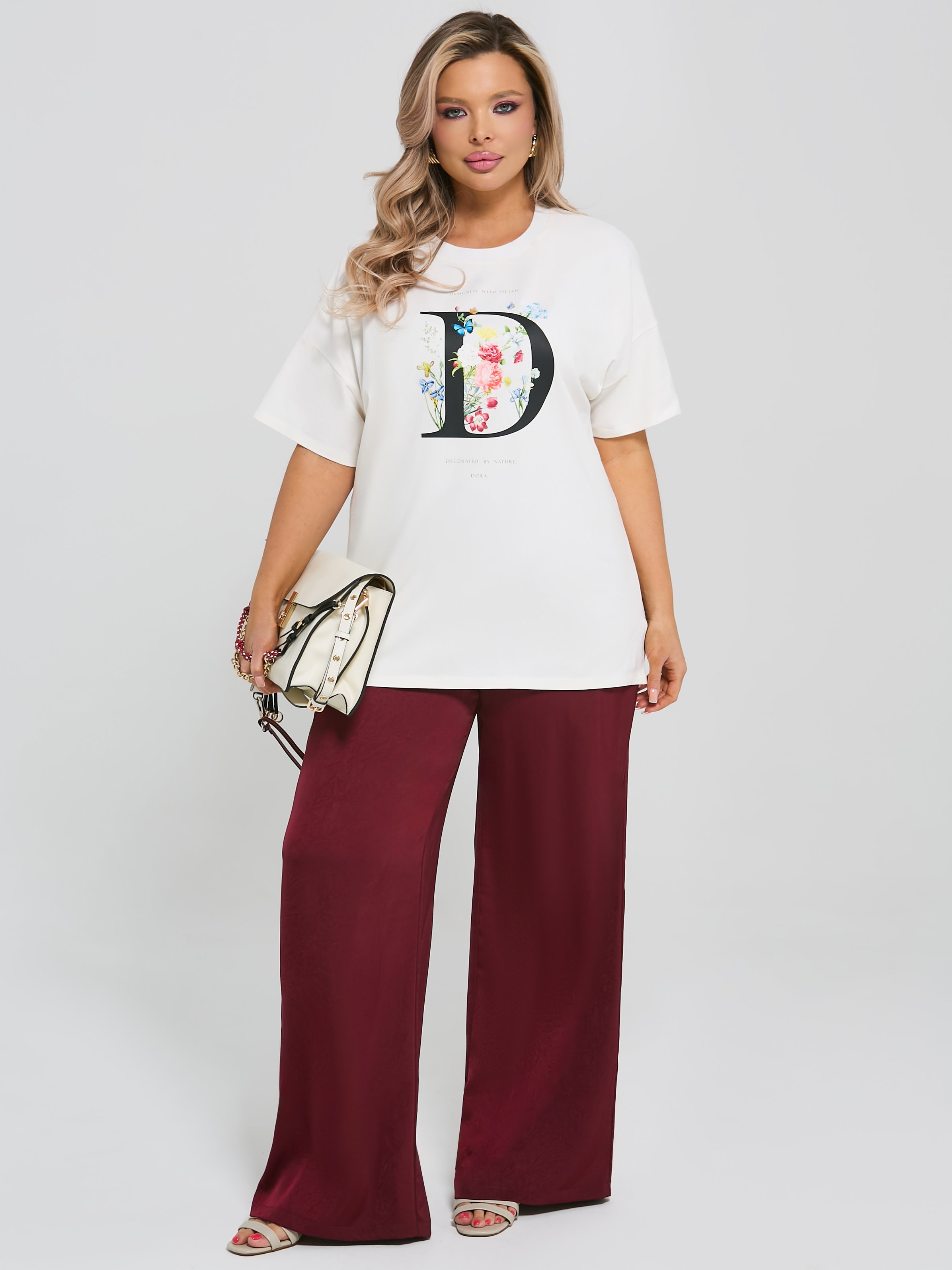 Футболка трикотажная белого цвета с принтом Dora(фото2)