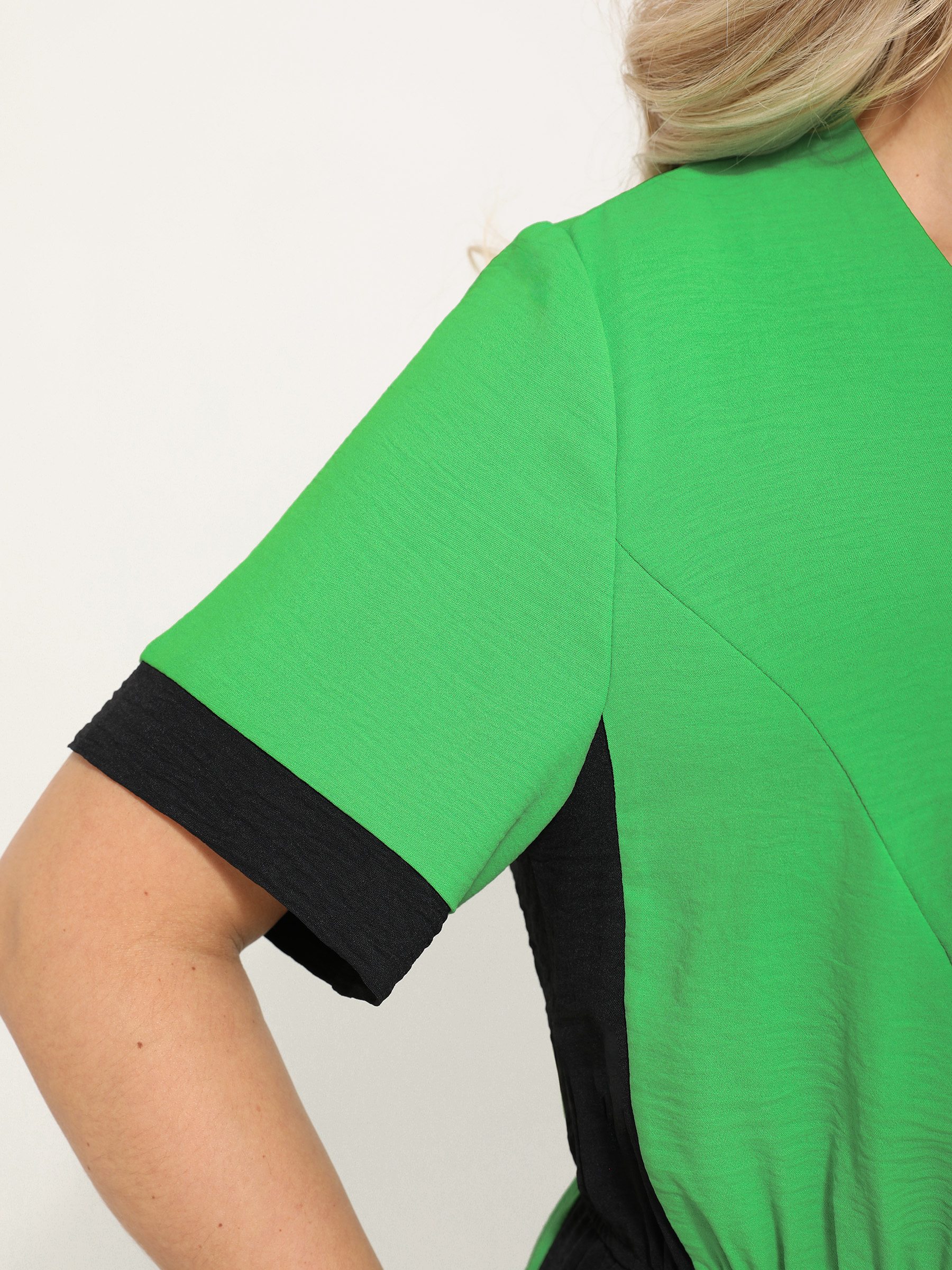 Платье макси ярко-зелёное с карманами Dora(фото7)