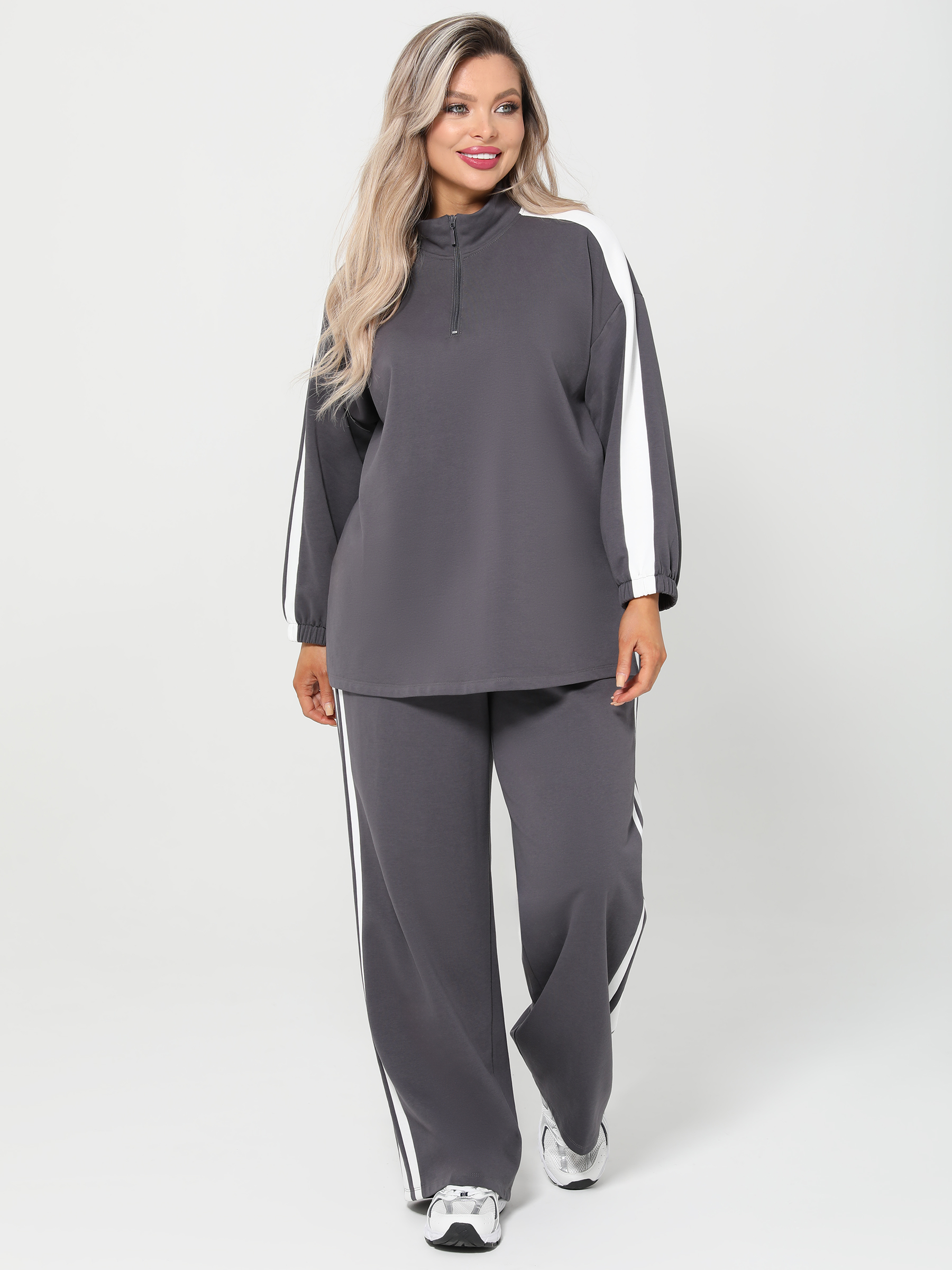 Джемпер из футера серого цвета Dora(фото5)