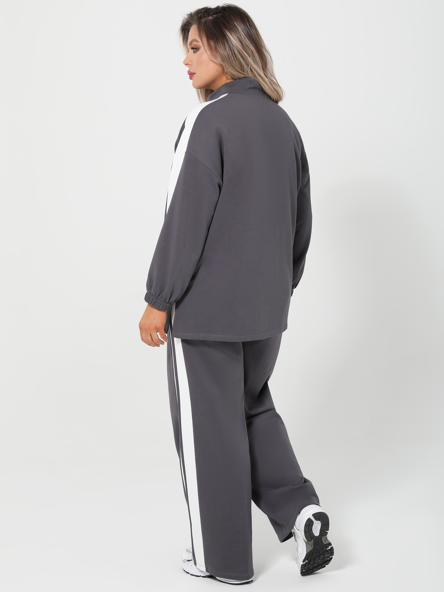 Джемпер из футера серого цвета Dora(фото8)