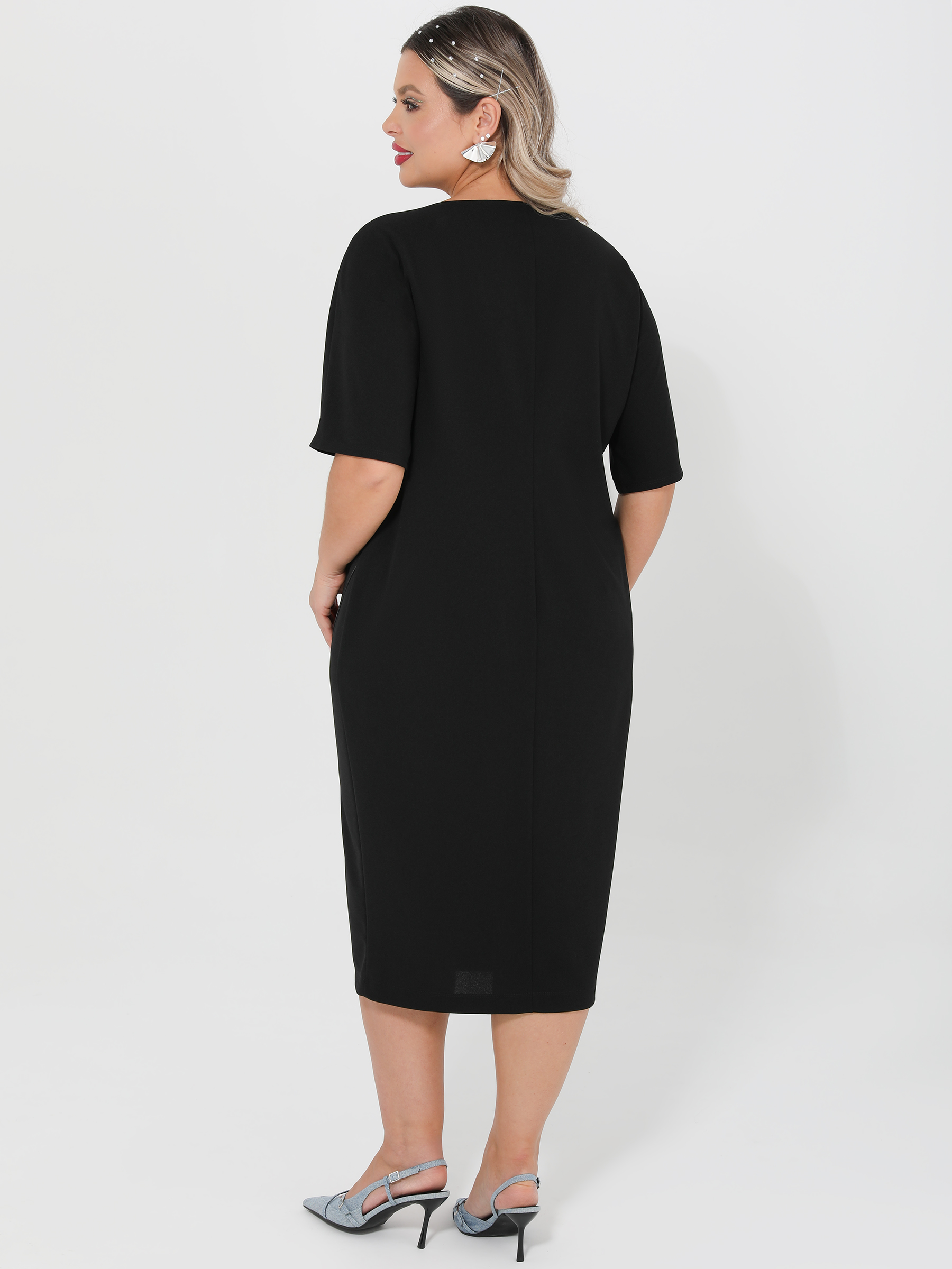 Платье-футляр чёрное Dora(фото10)