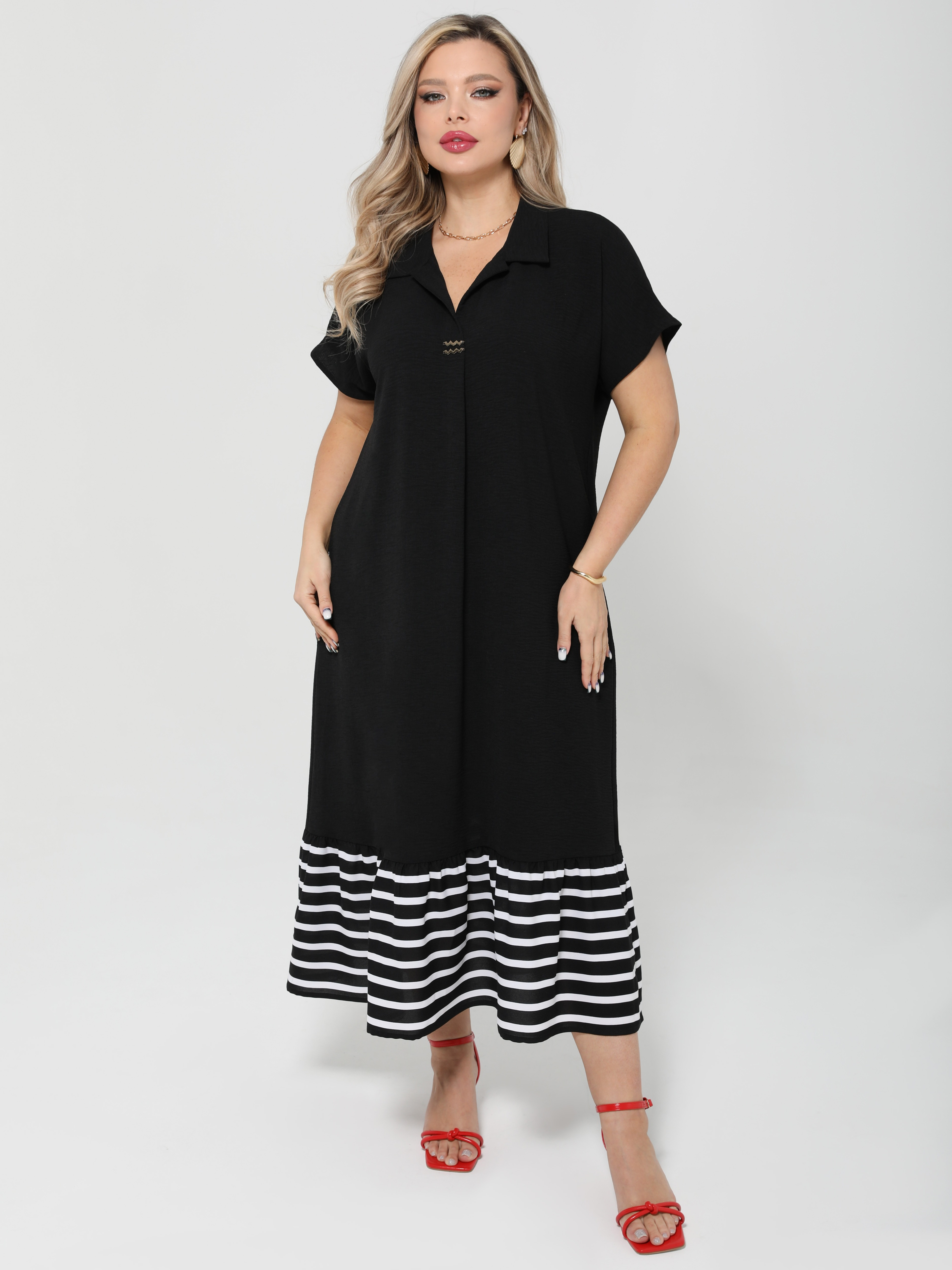 Платье длинное чёрного цвета Dora(фото3)