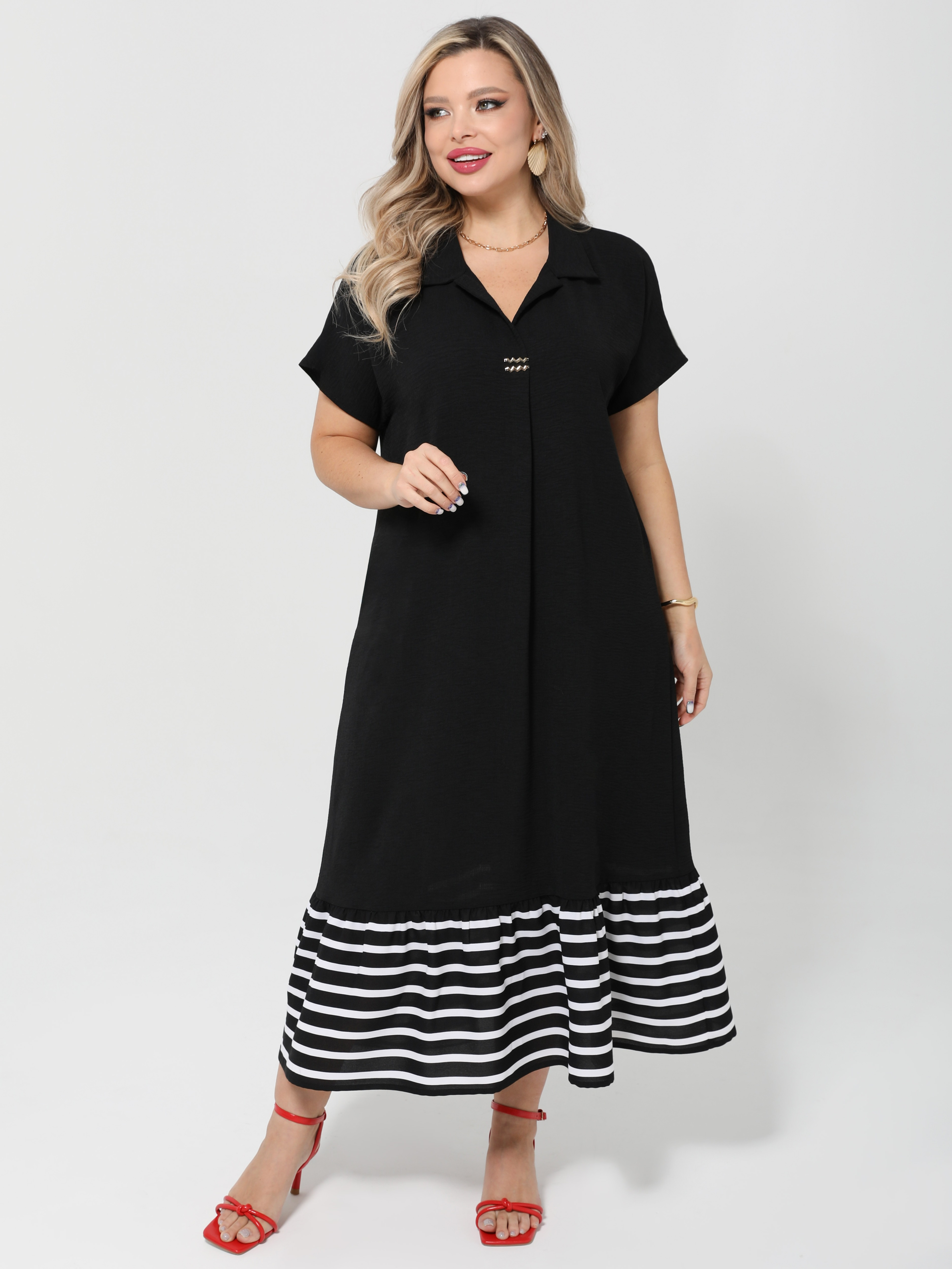 Платье длинное чёрного цвета Dora(фото7)