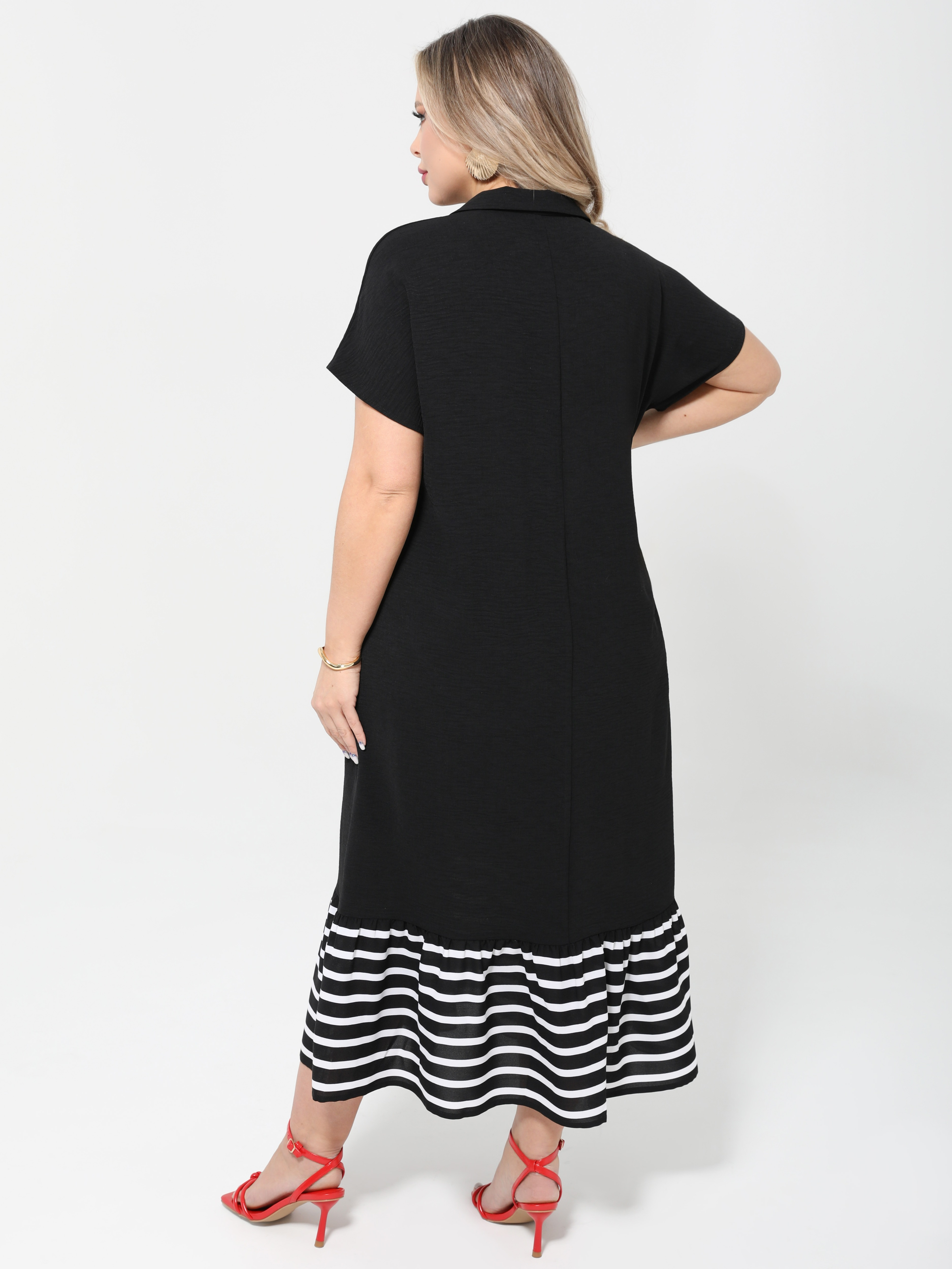 Платье длинное чёрного цвета Dora(фото8)