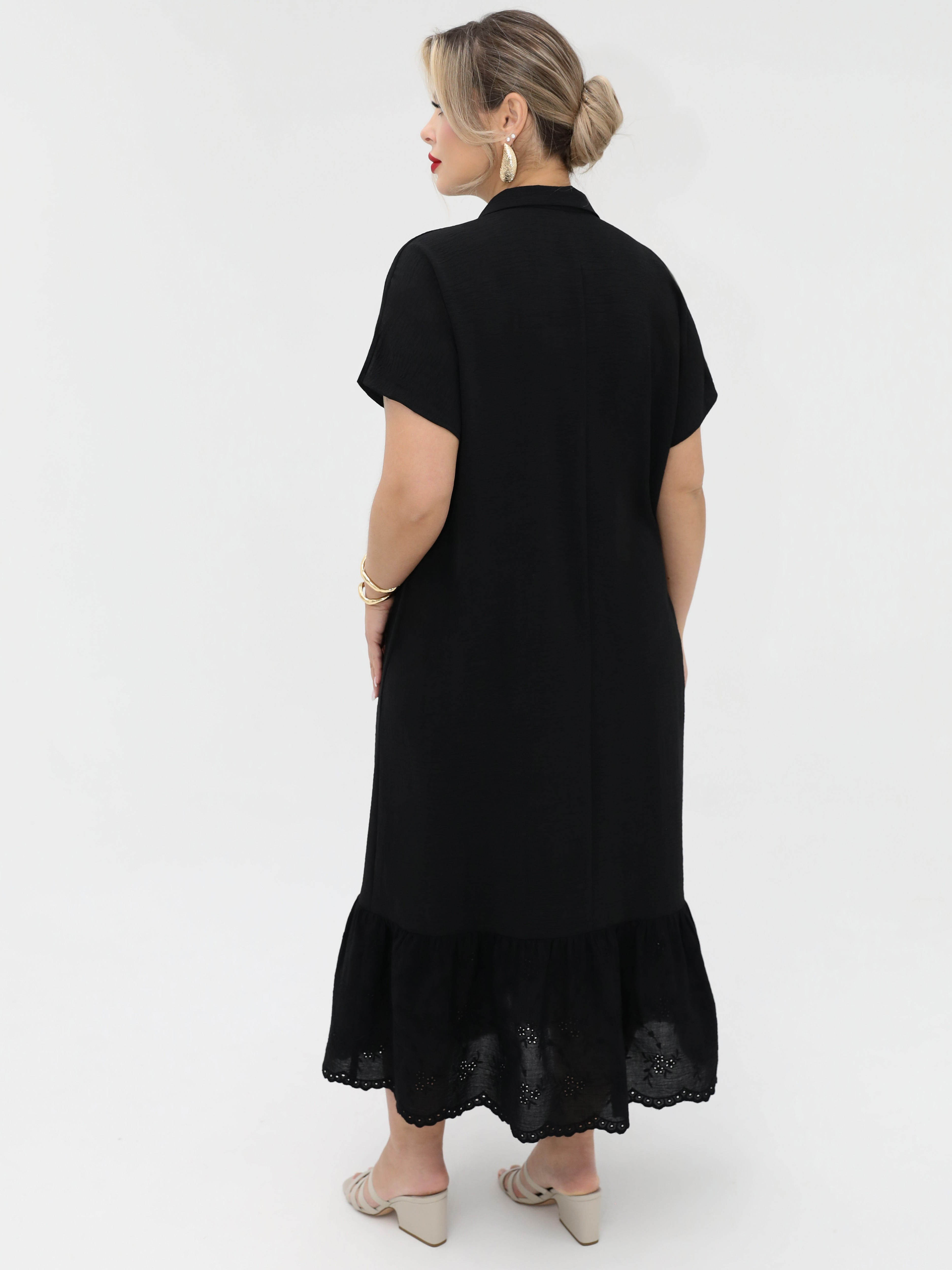 Платье длинное чёрного цвета Dora(фото7)