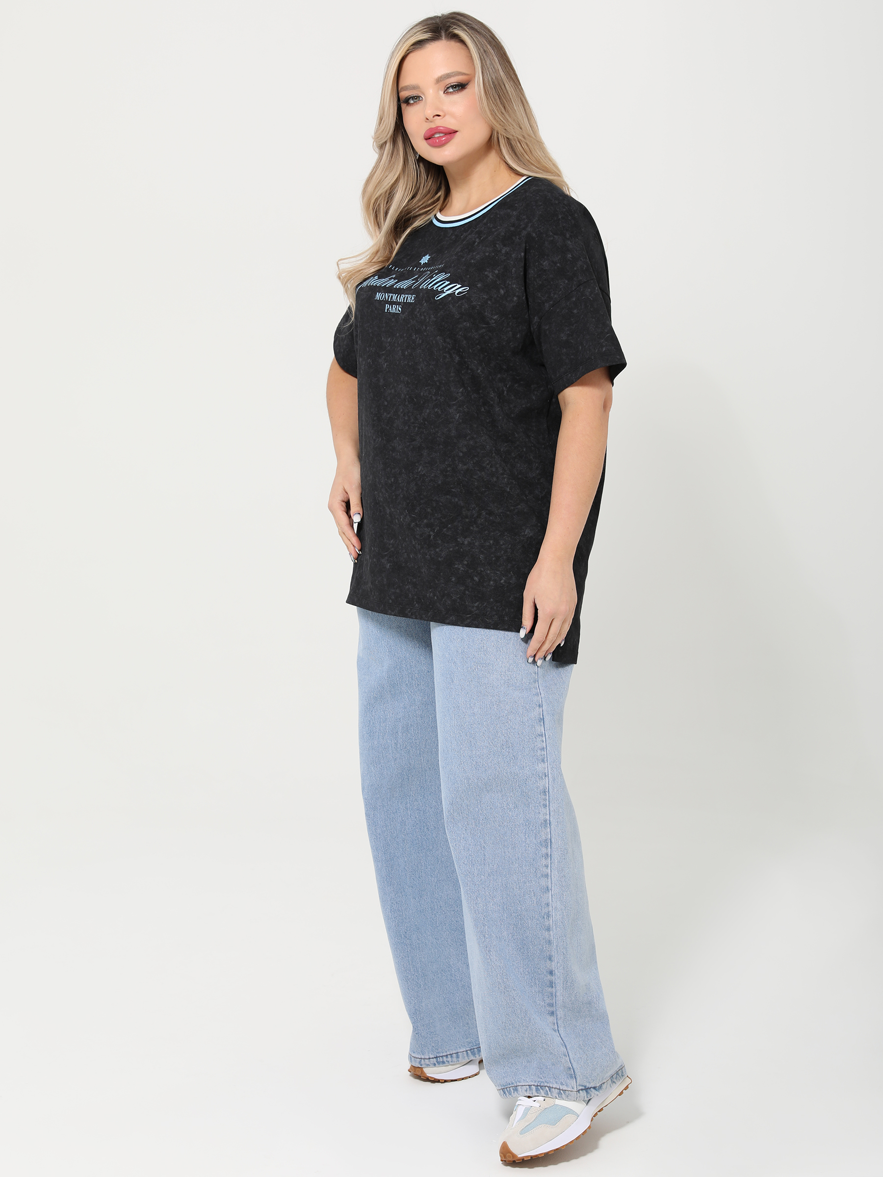 Футболка трикотажная тёмно-серая с принтом Dora(фото6)