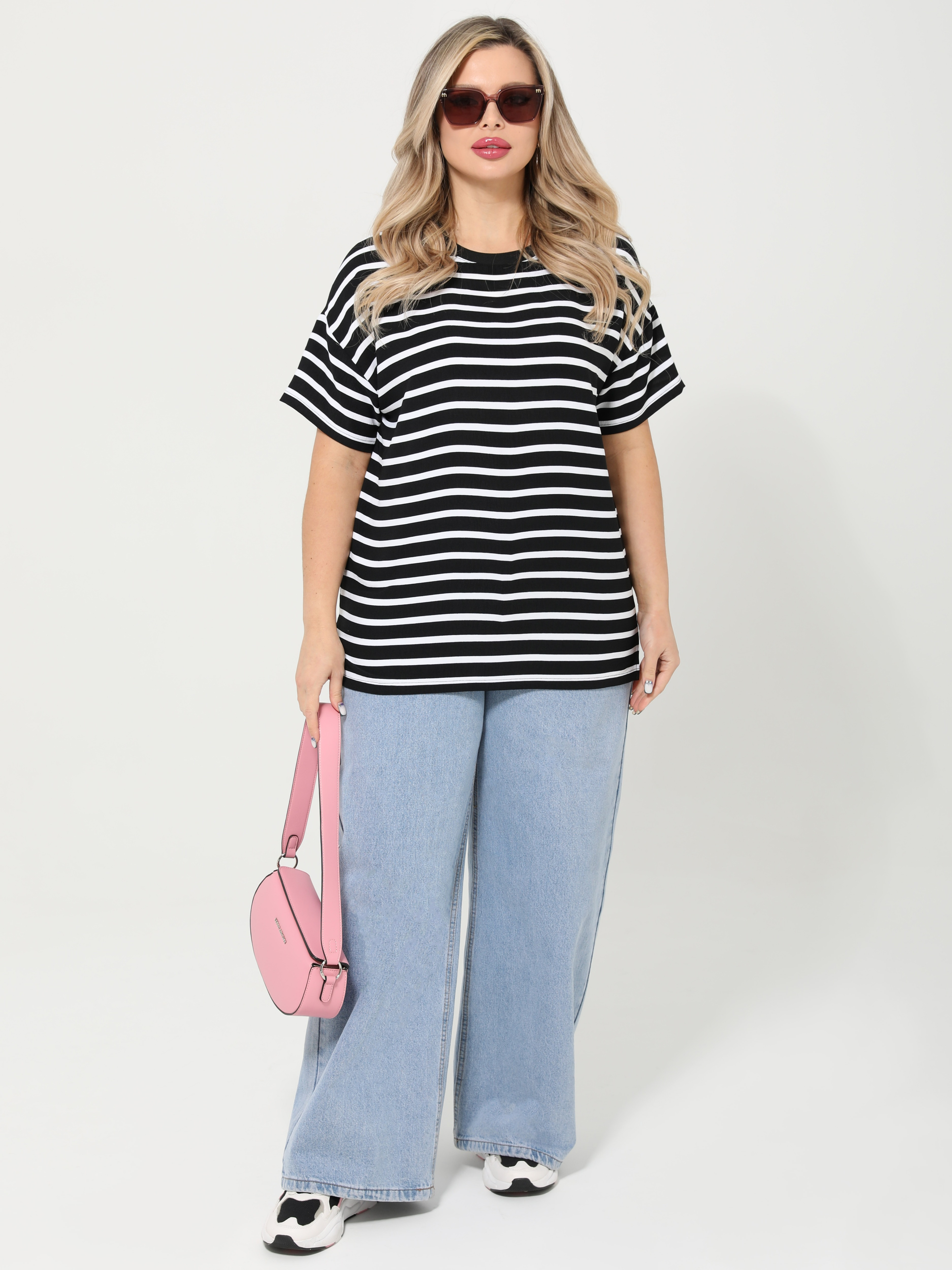 Блузка в чёрно-белую полоску Dora(фото4)