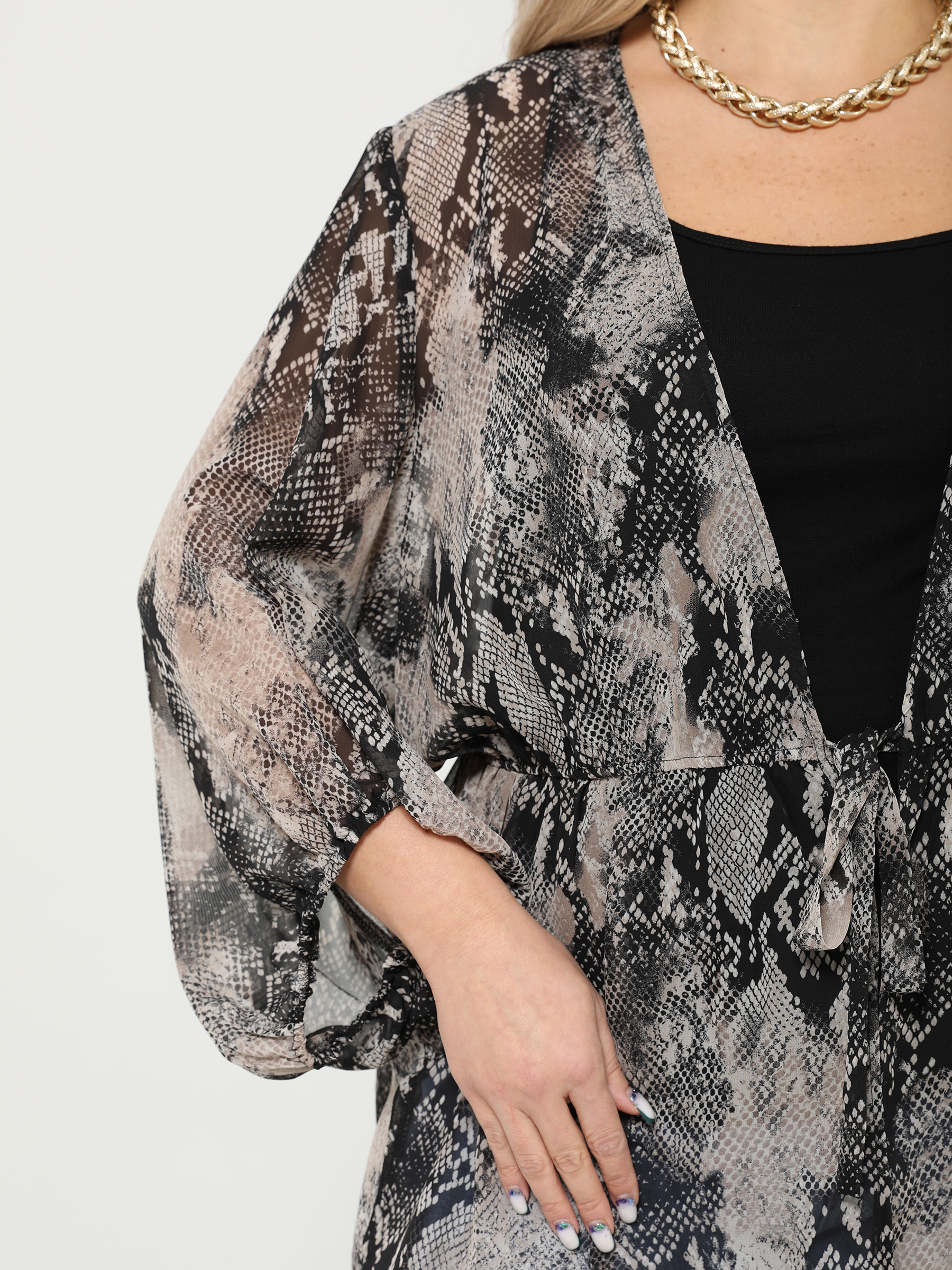 Блузка-кимоно из прозрачного шифона Dora(фото11)