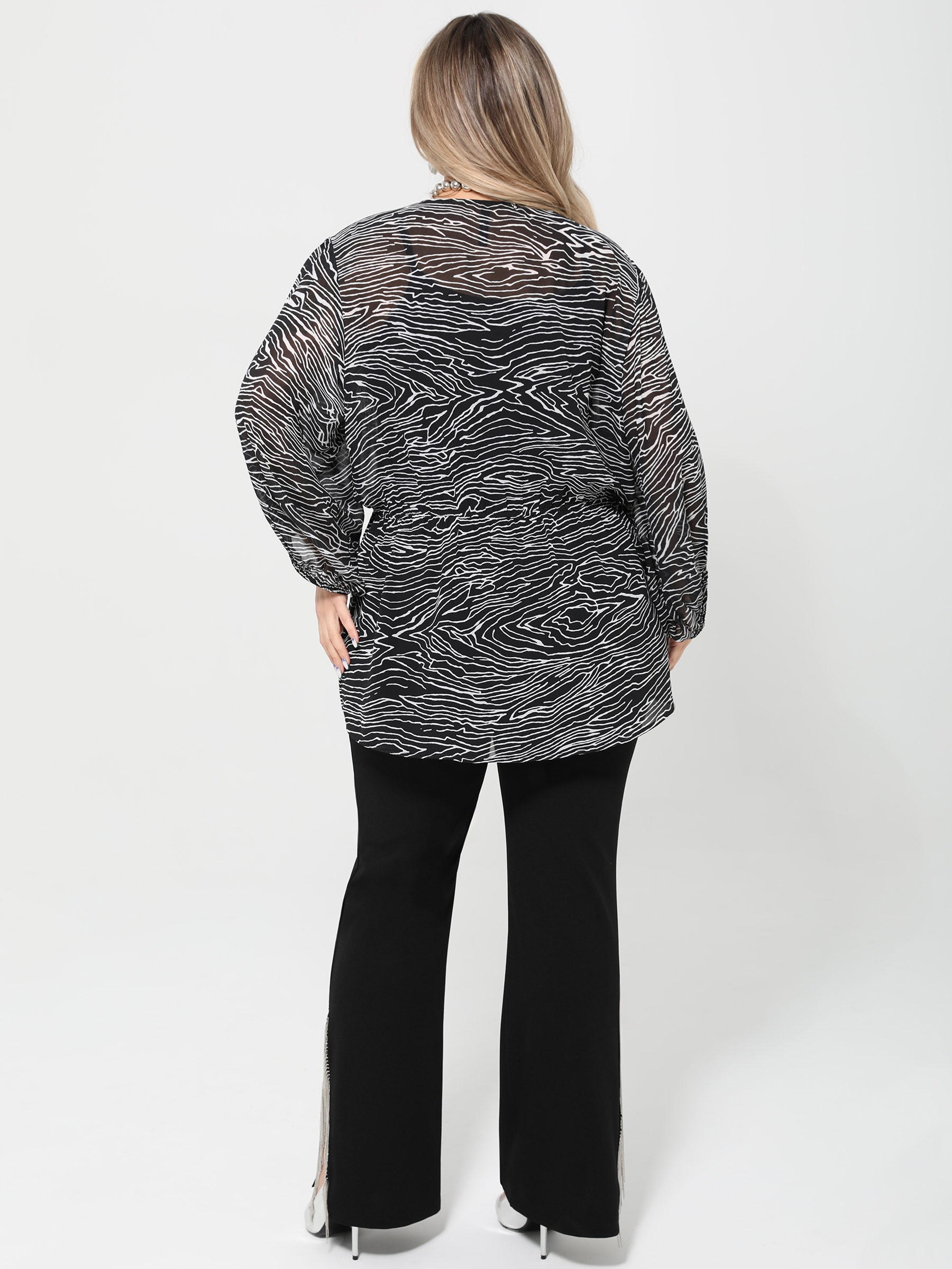 Блузка-накидка чёрная Dora(фото7)