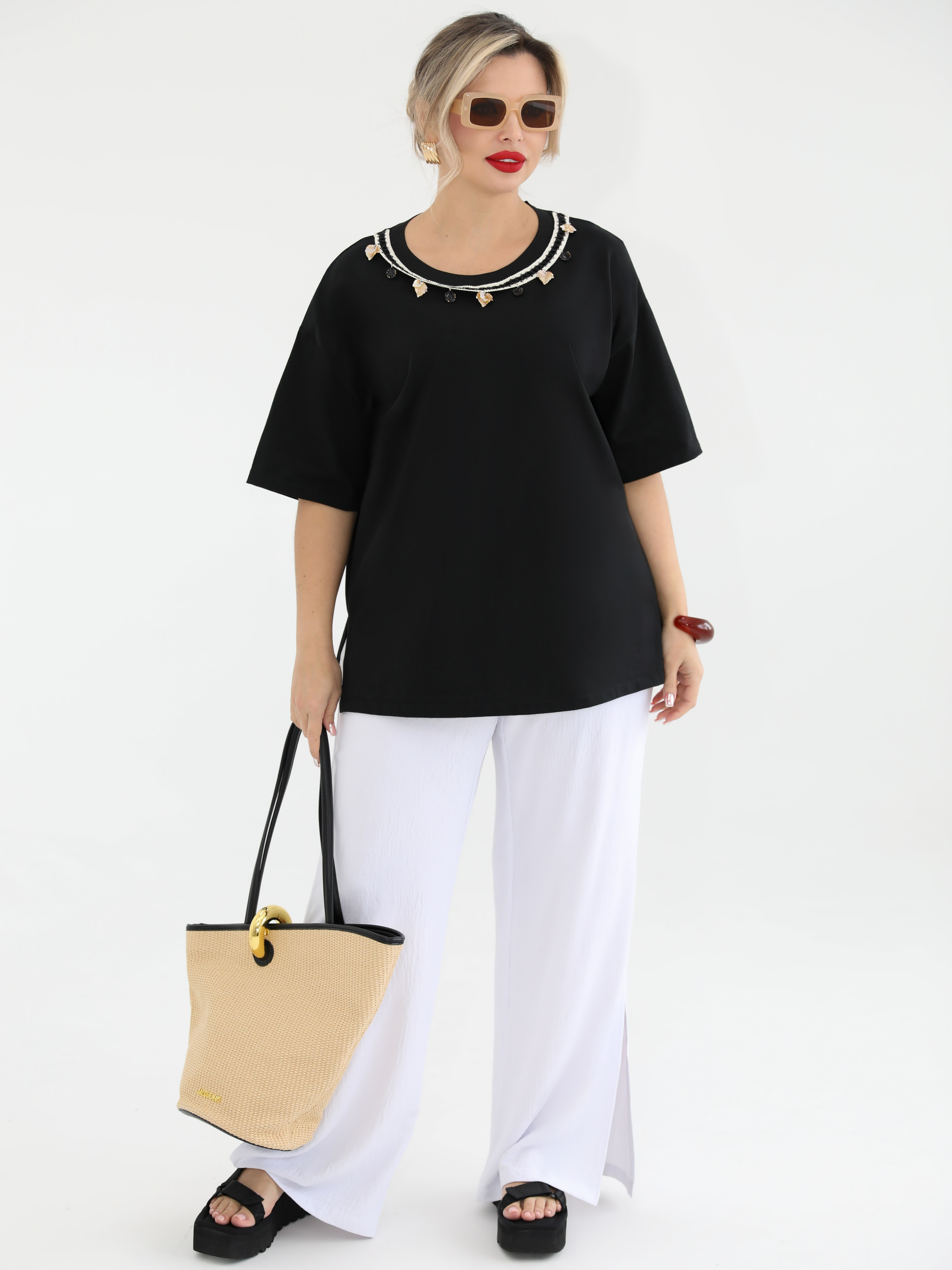 Футболка трикотажная чёрная Dora(фото2)