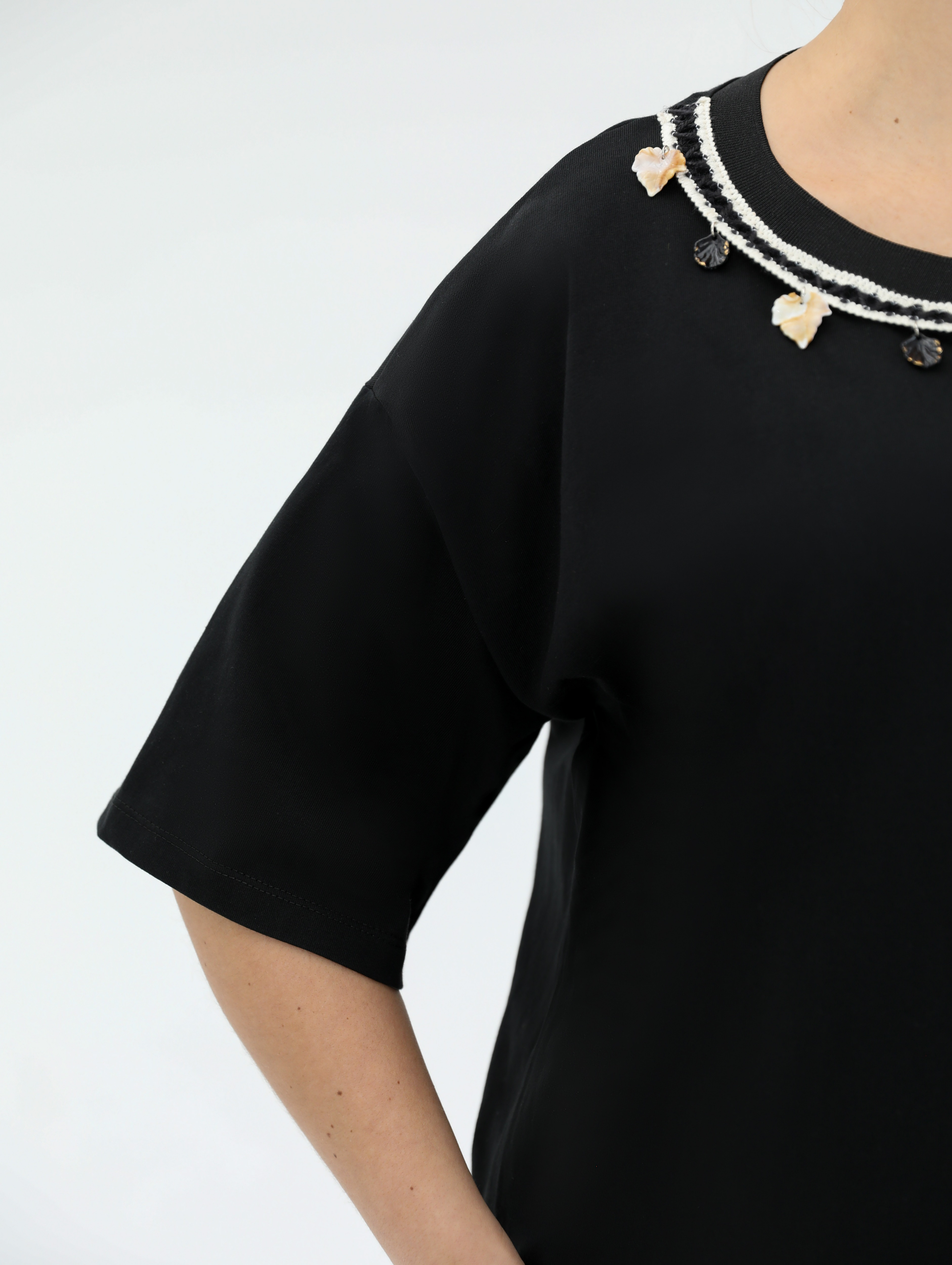 Футболка трикотажная чёрная Dora(фото6)