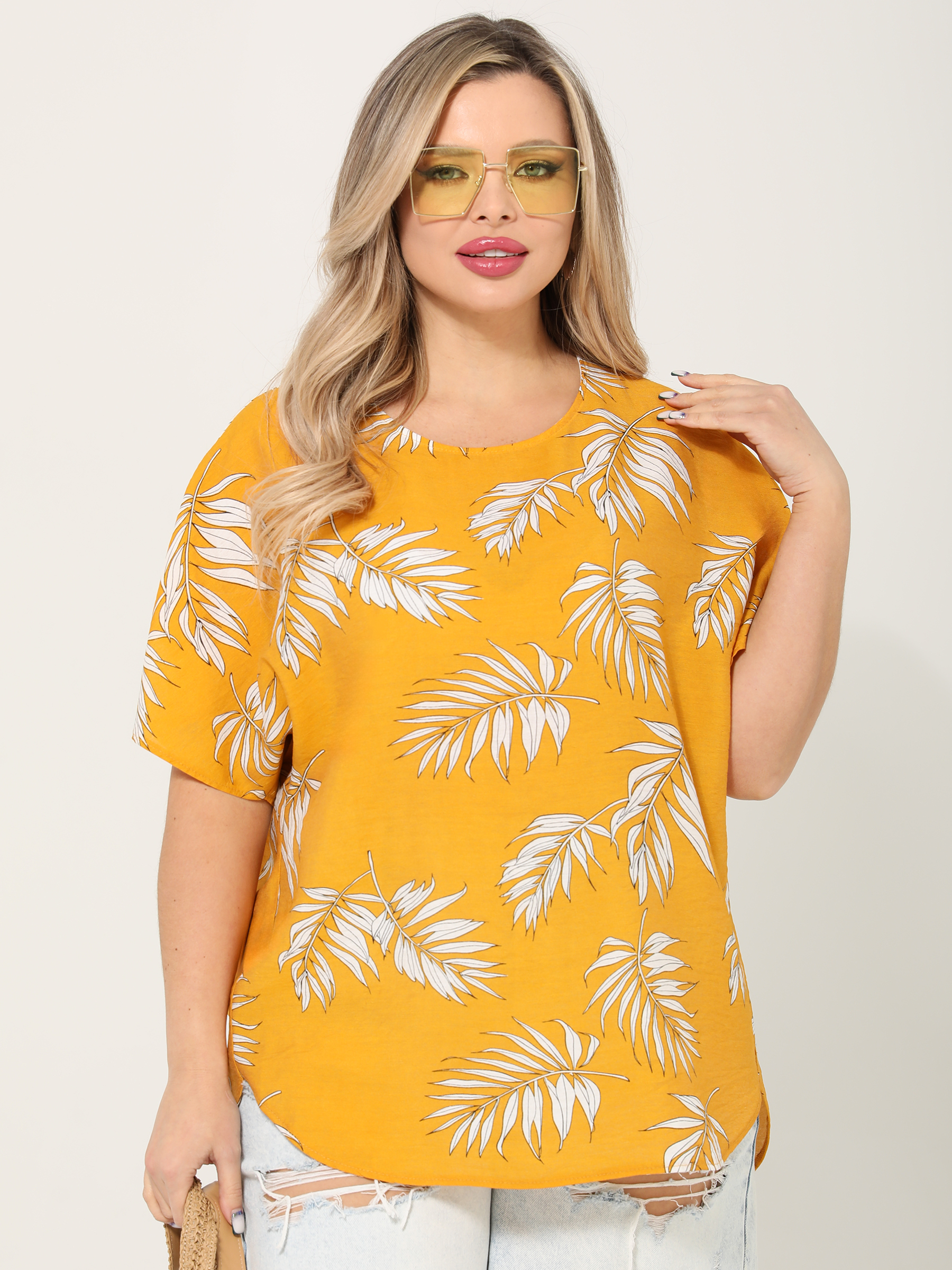 Блузка яркая с короткими рукавами Dora(фото8)