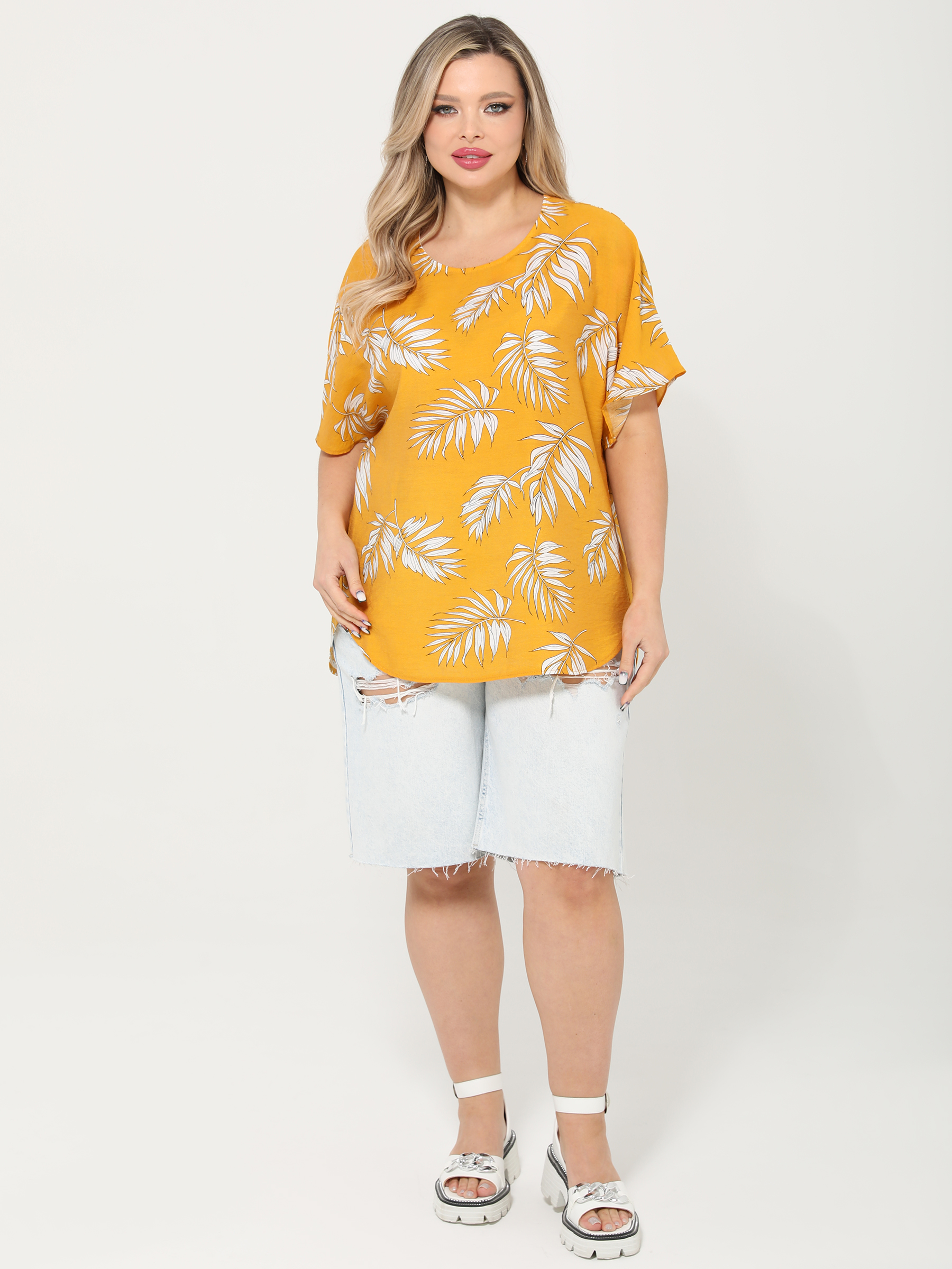 Блузка яркая с короткими рукавами Dora(фото4)