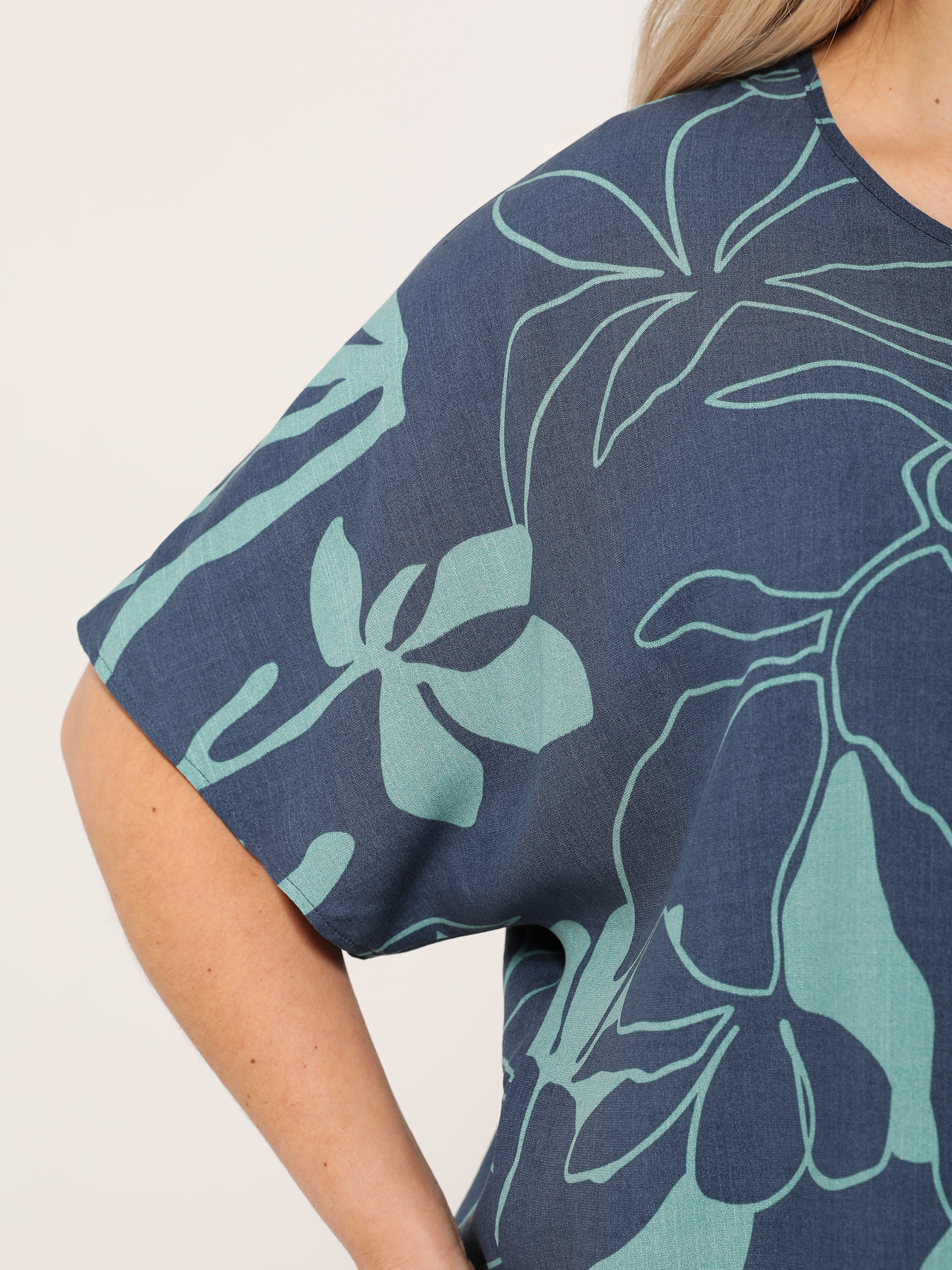 Блузка синяя с короткими рукавами Dora(фото6)