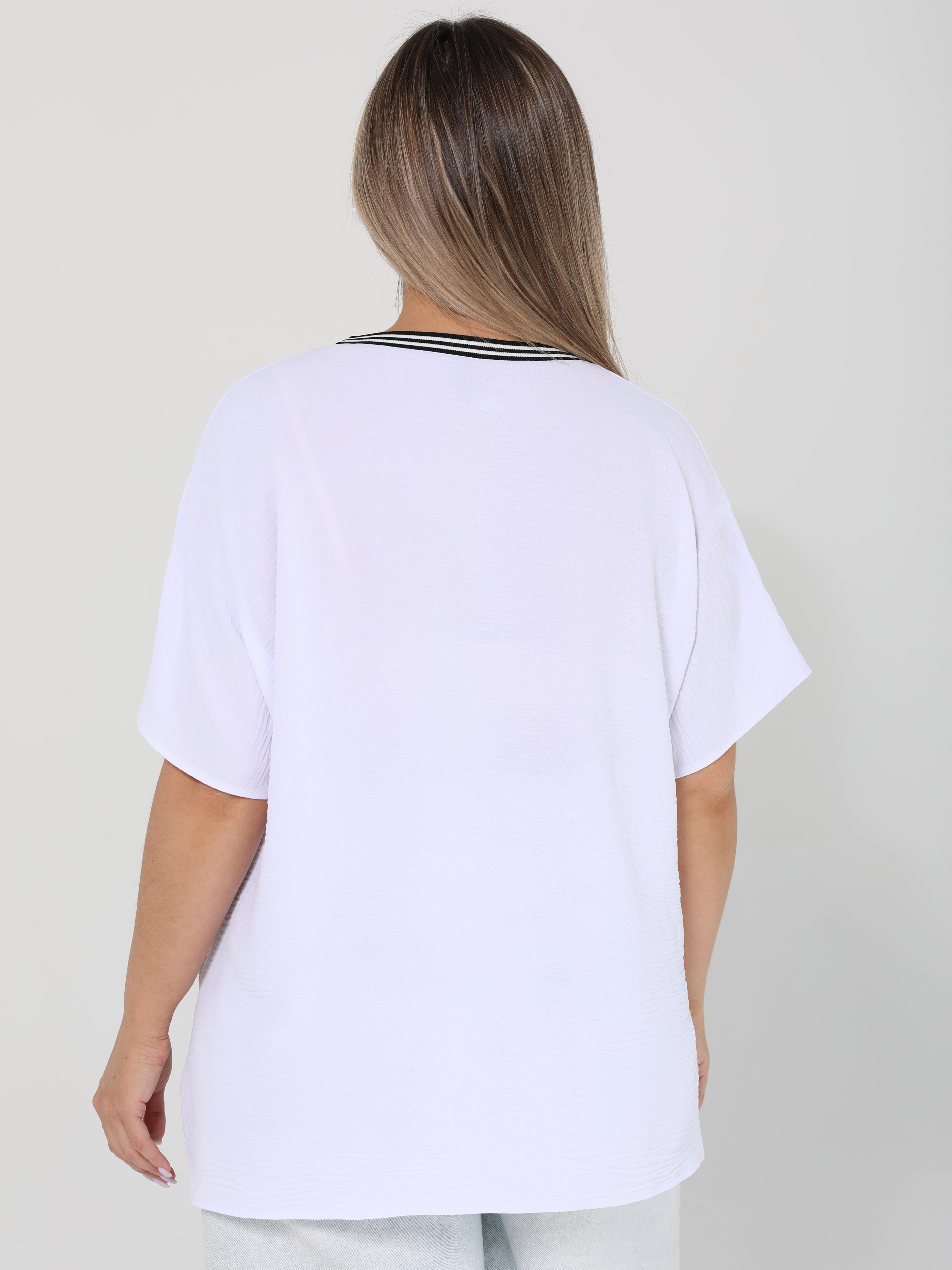 Блузка лёгкая белая с принтом Dora(фото7)