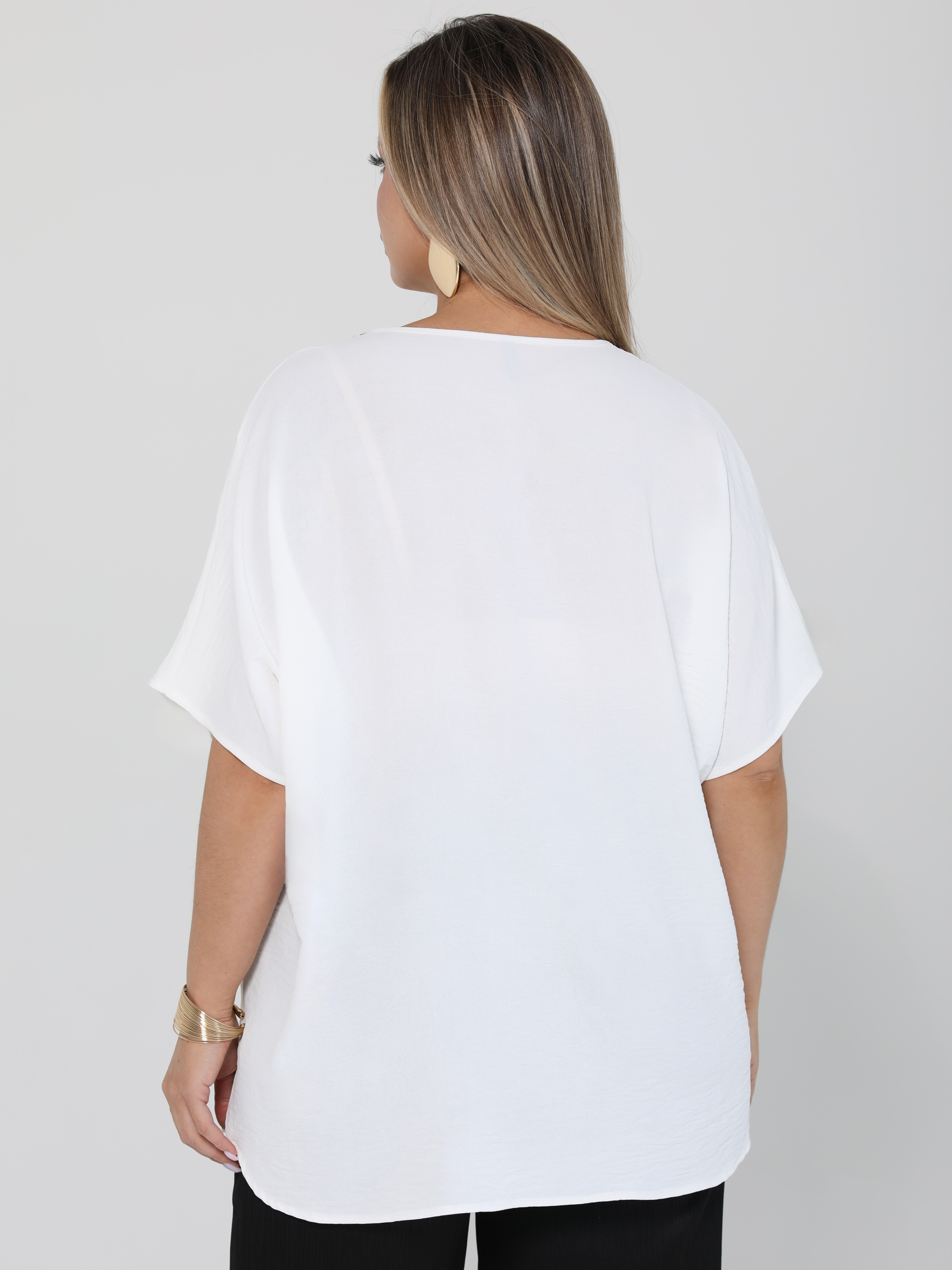 Блузка белая с короткими рукавами Dora(фото9)