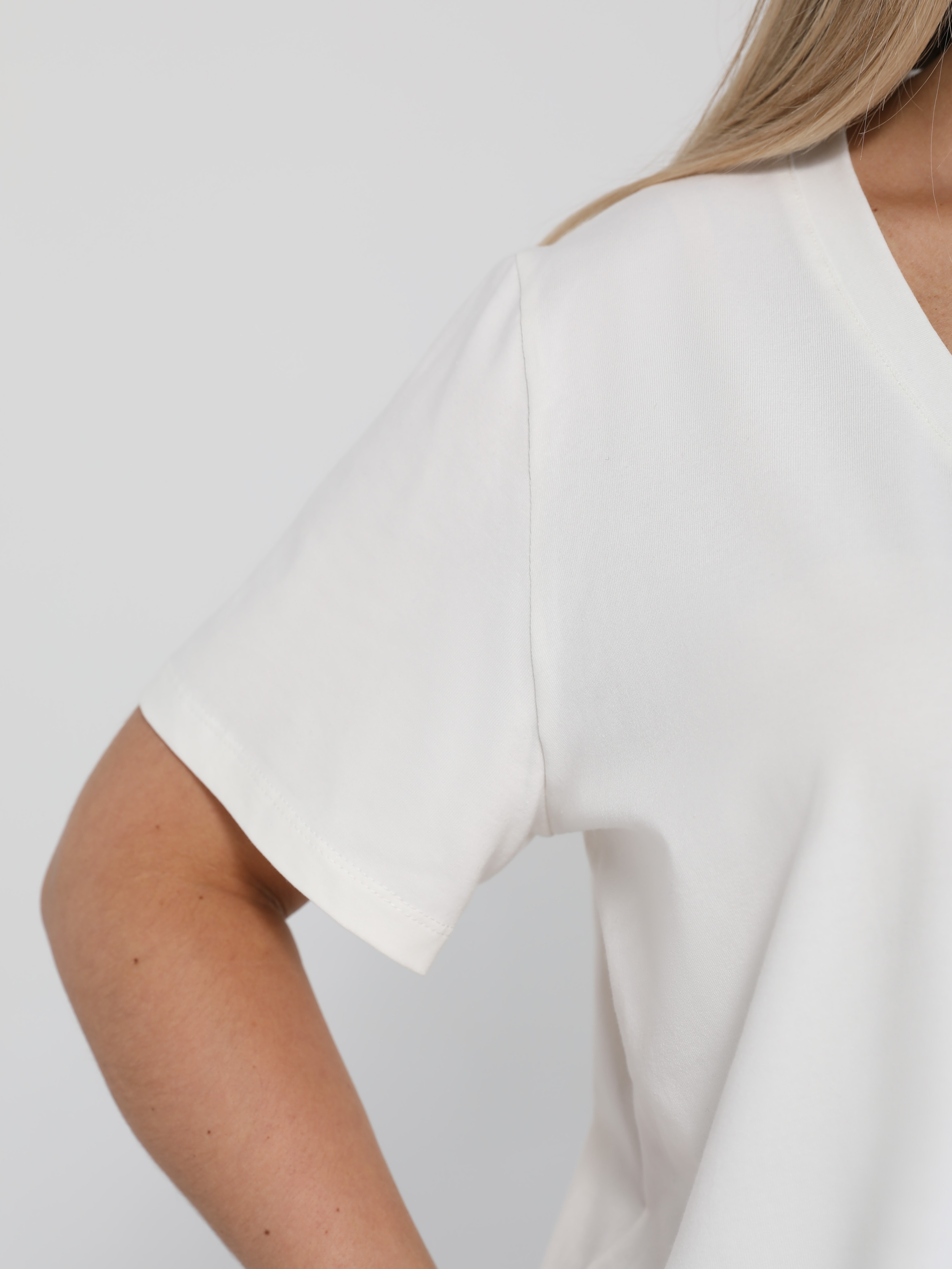 Футболка трикотажная молочного цвета Dora(фото6)