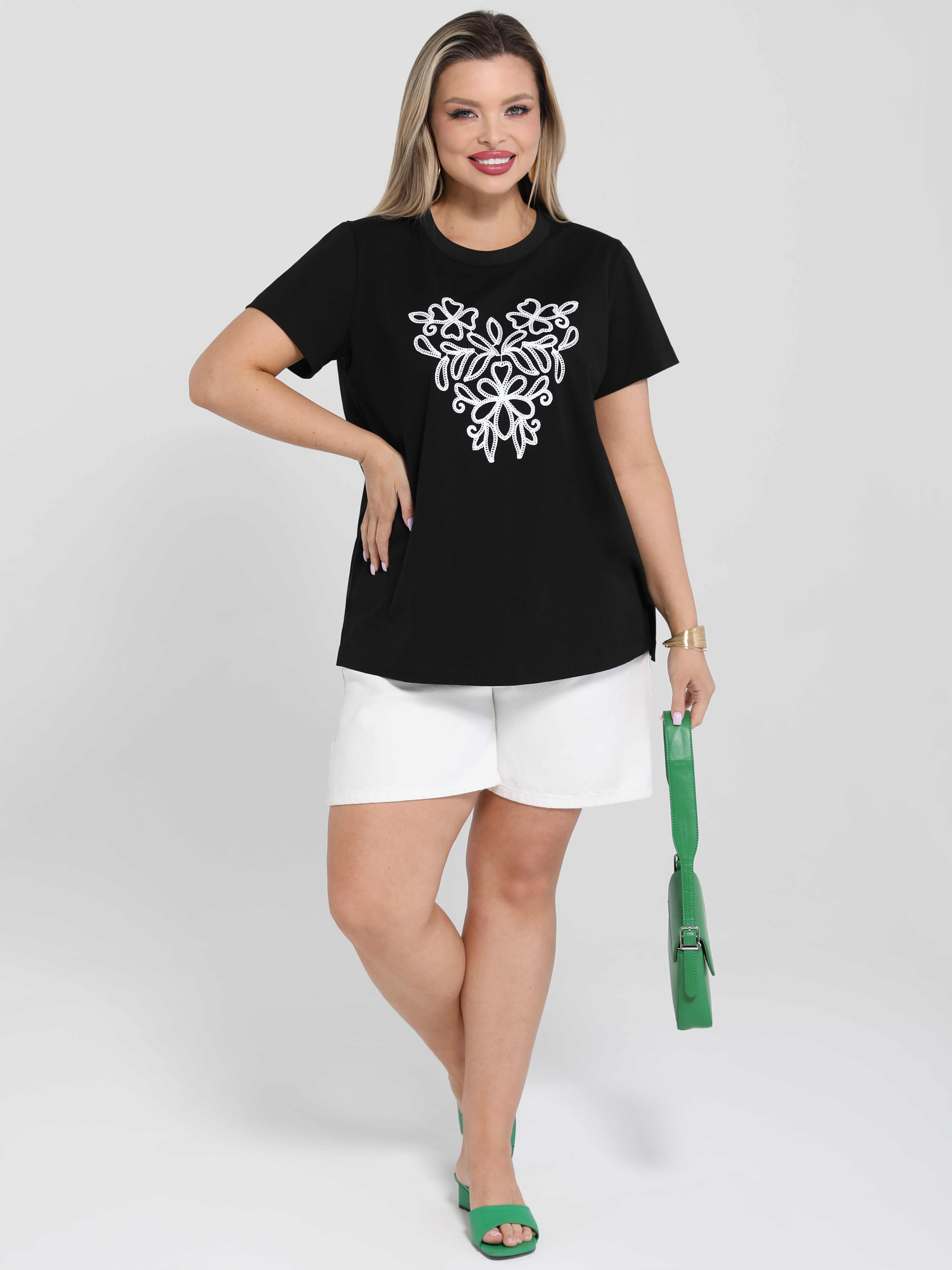 Футболка чёрная трикотажная Dora(фото2)