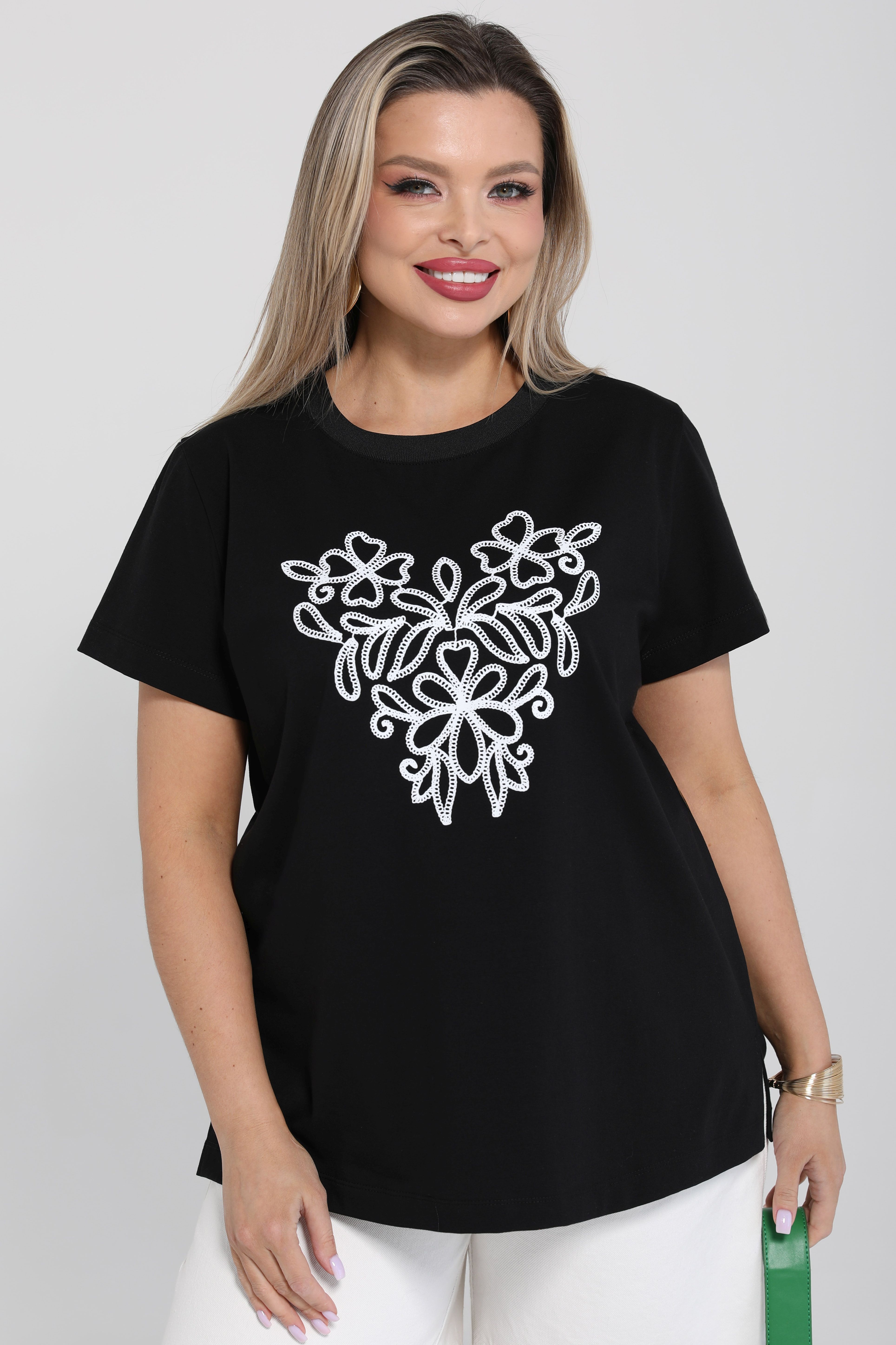 Футболка чёрная трикотажная Dora