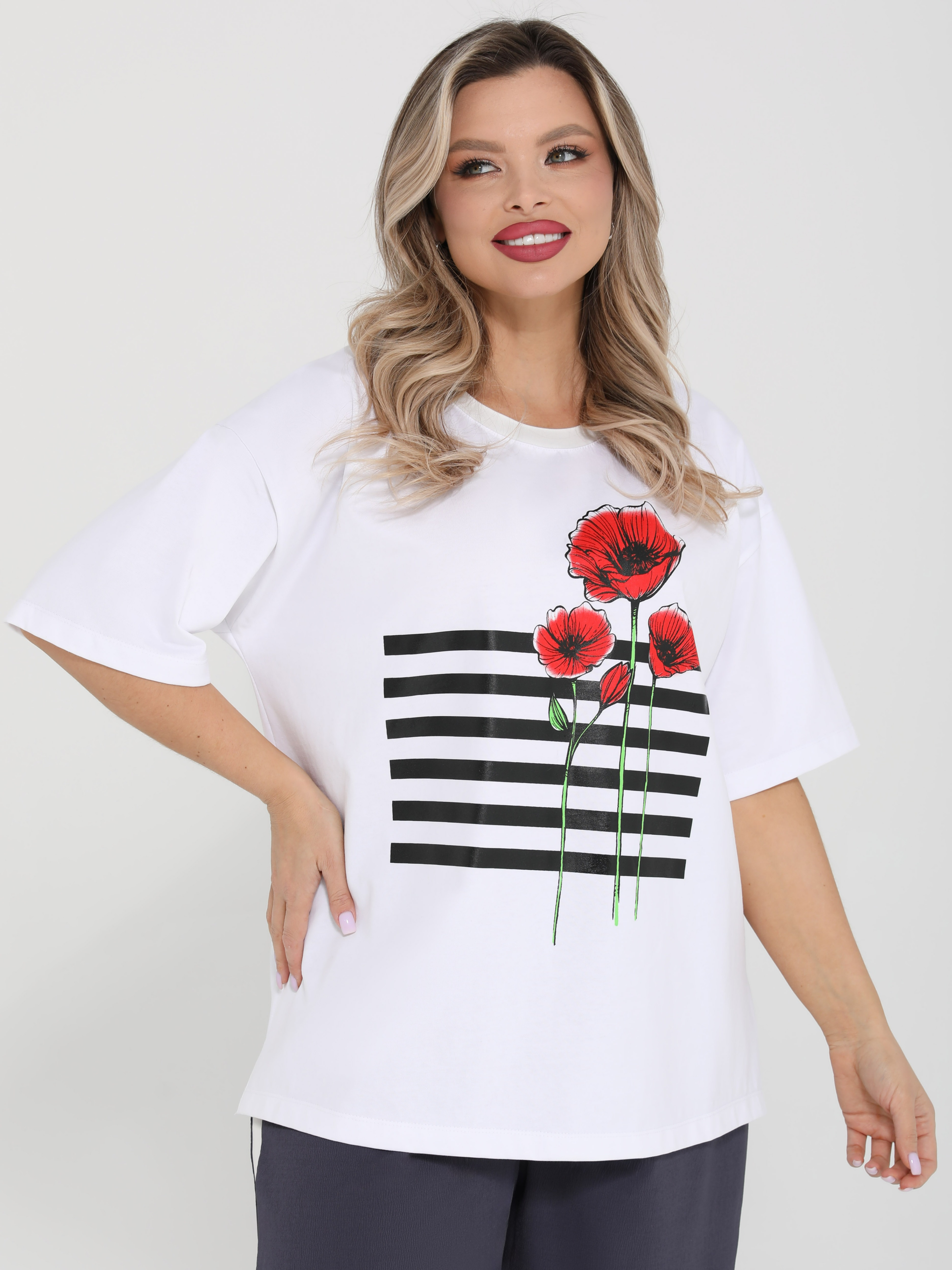 Футболка трикотажная белого цвета с принтом Dora(фото3)