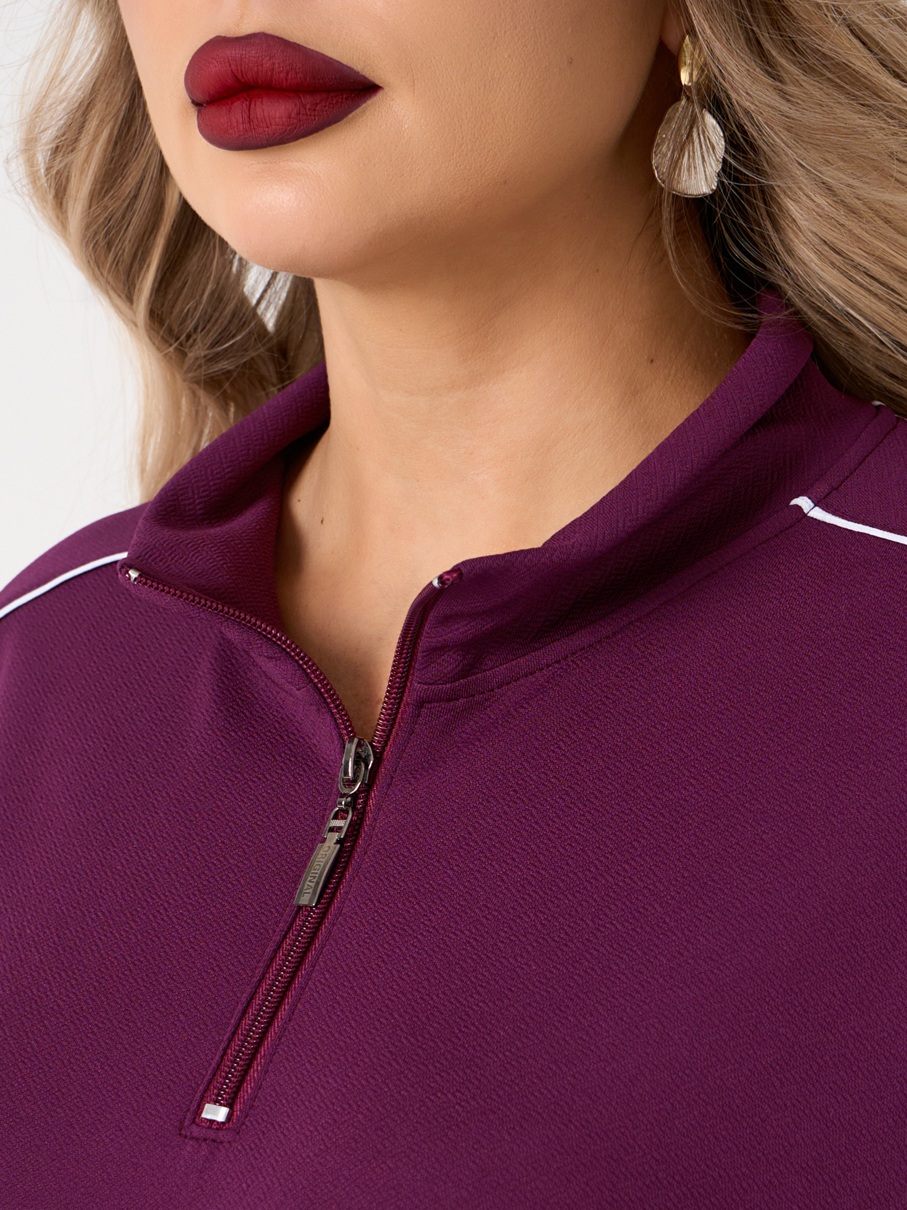 Джемпер из трикотажа бордового цвета Dora(фото4)