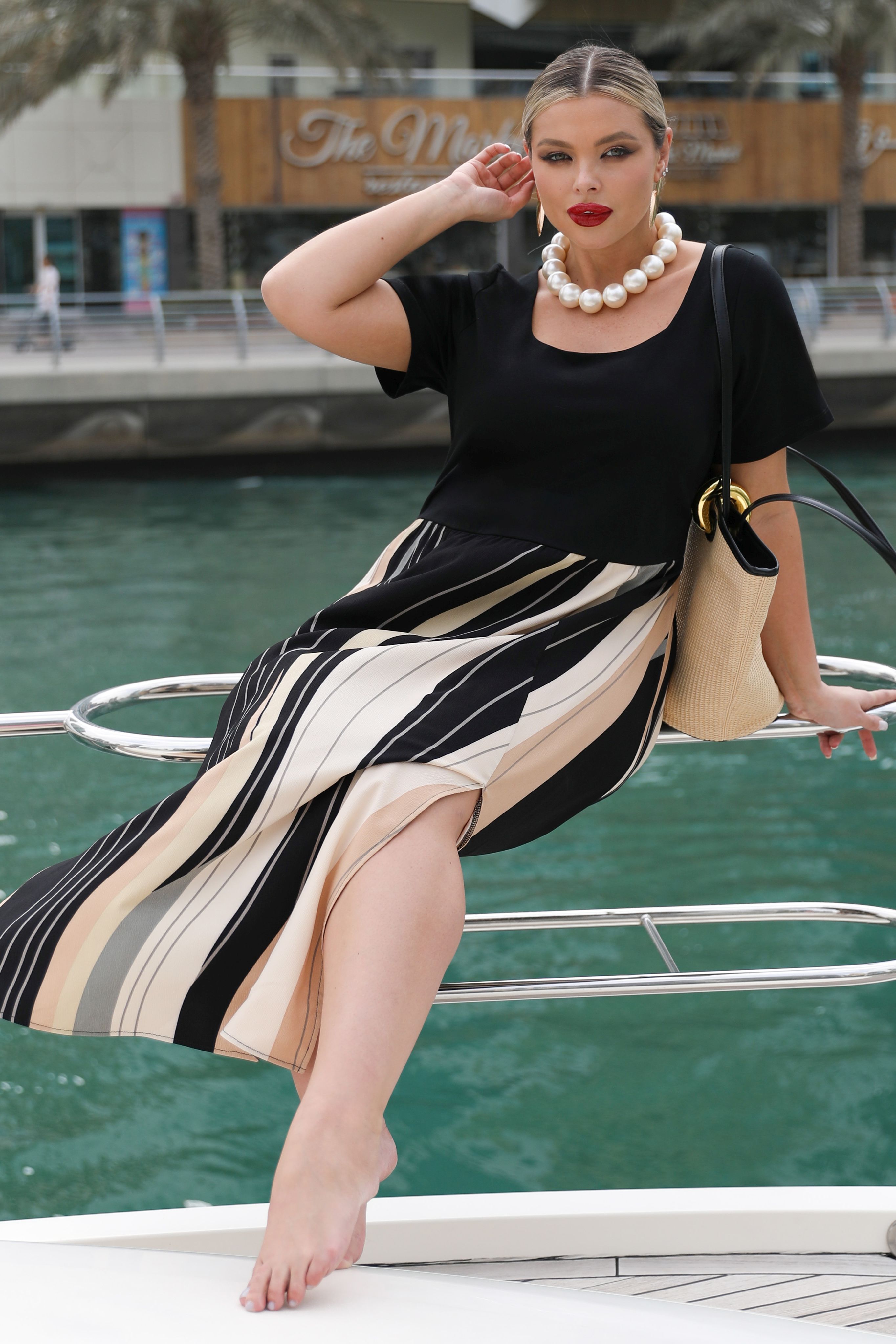 Платье макси с разрезом Dora