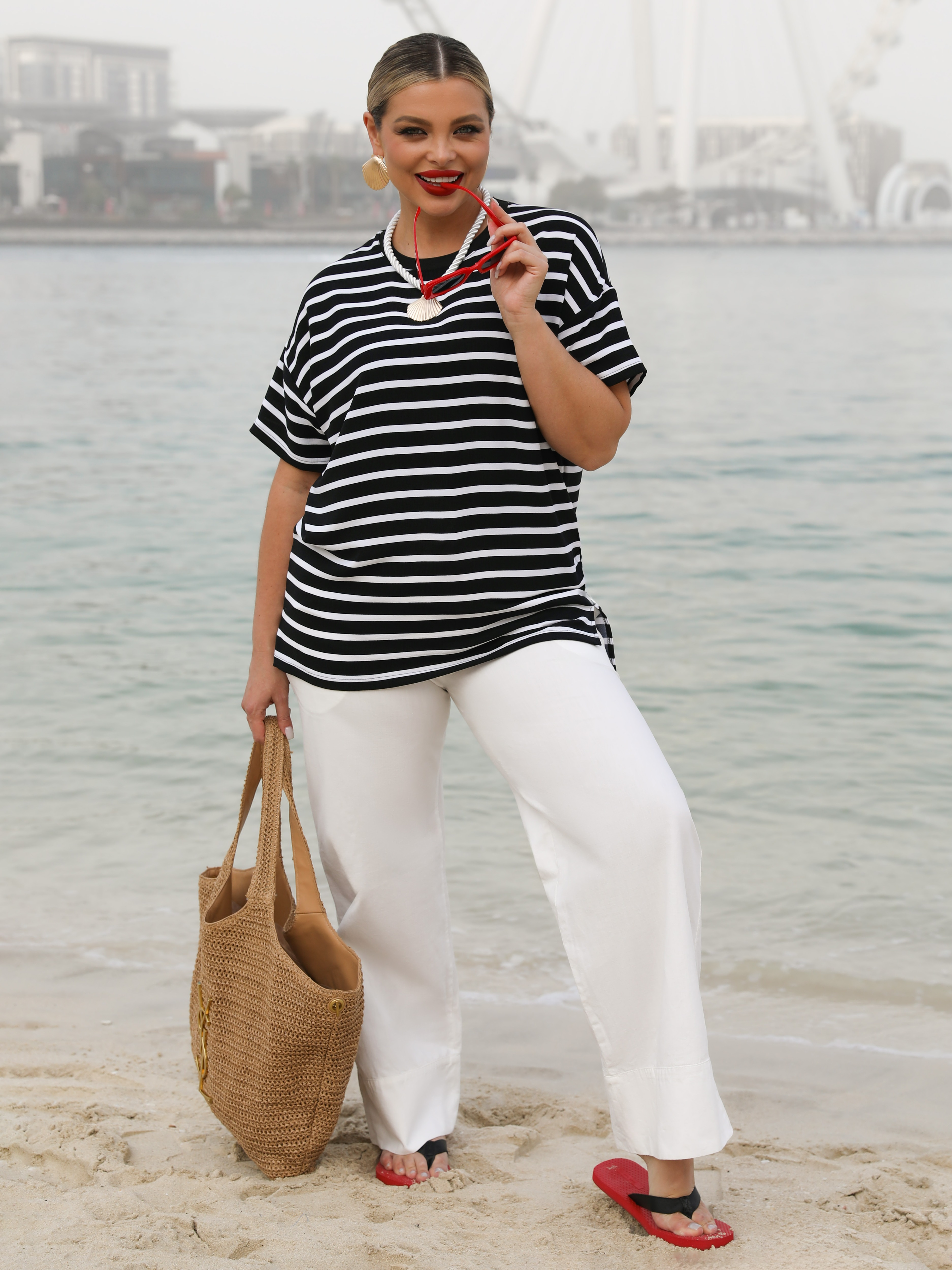 Блузка в чёрно-белую полоску Dora(фото2)