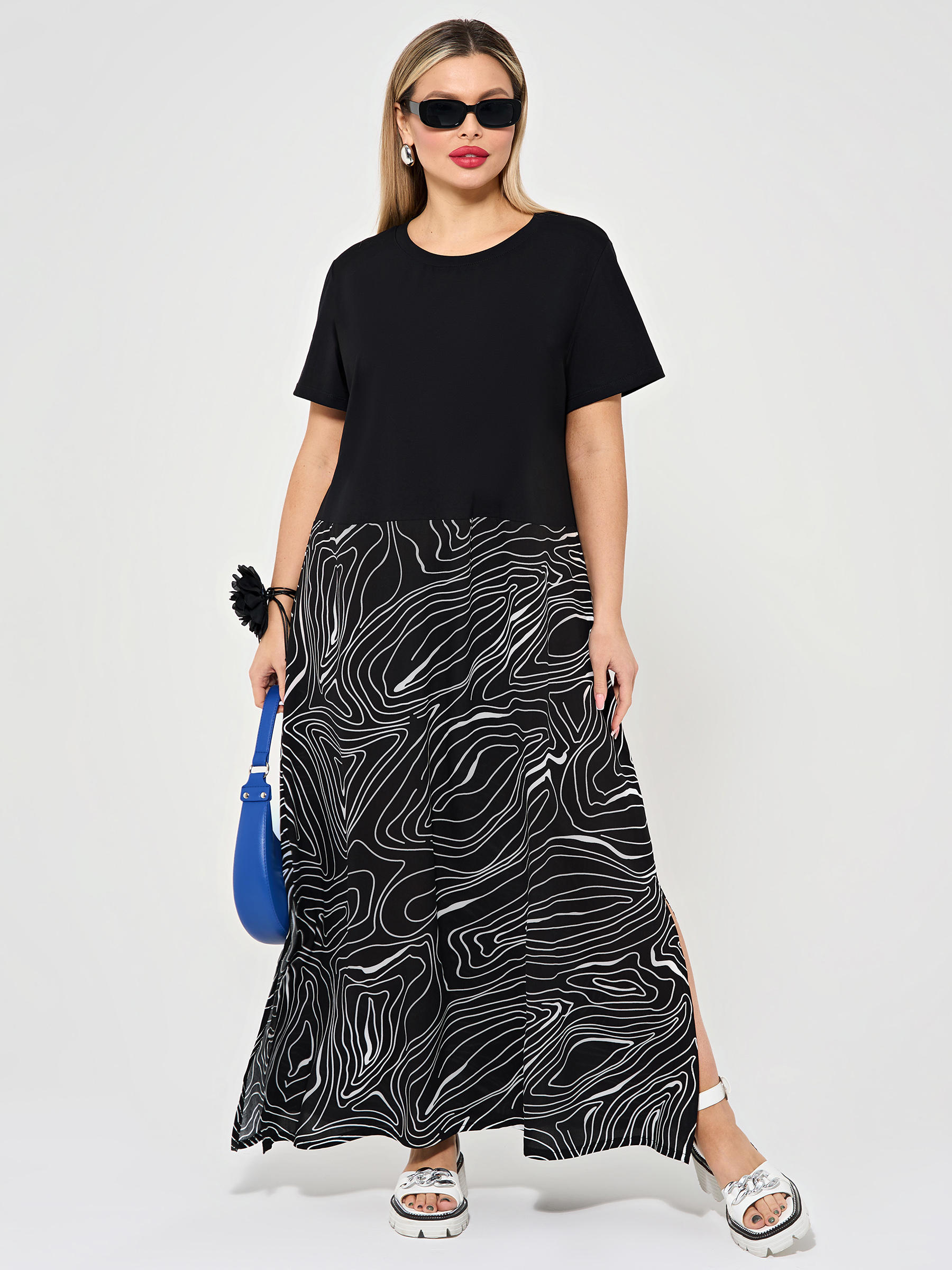 Платье трикотажное с разрезами по низу Dora(фото3)