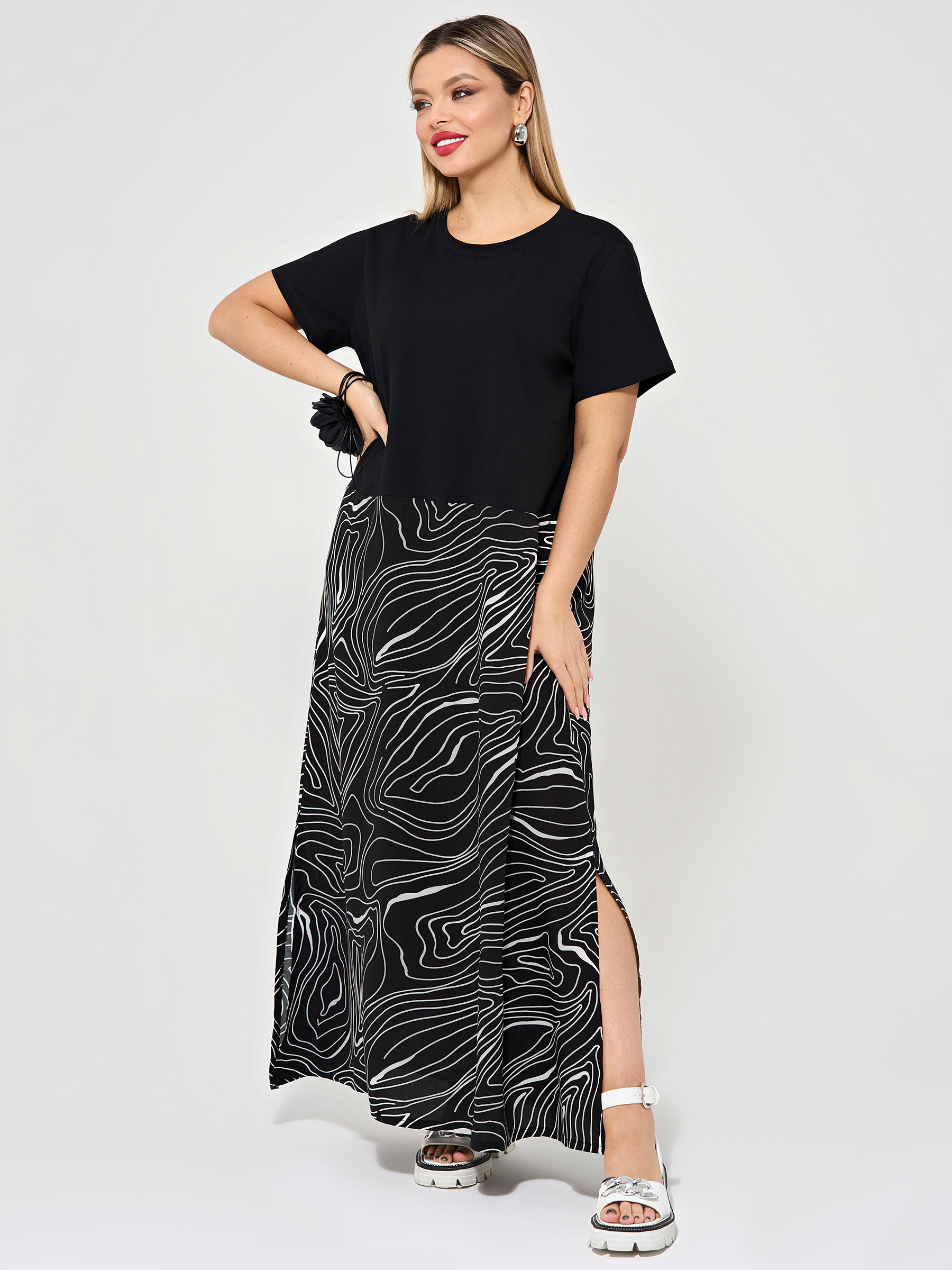 Платье трикотажное с разрезами по низу Dora(фото7)