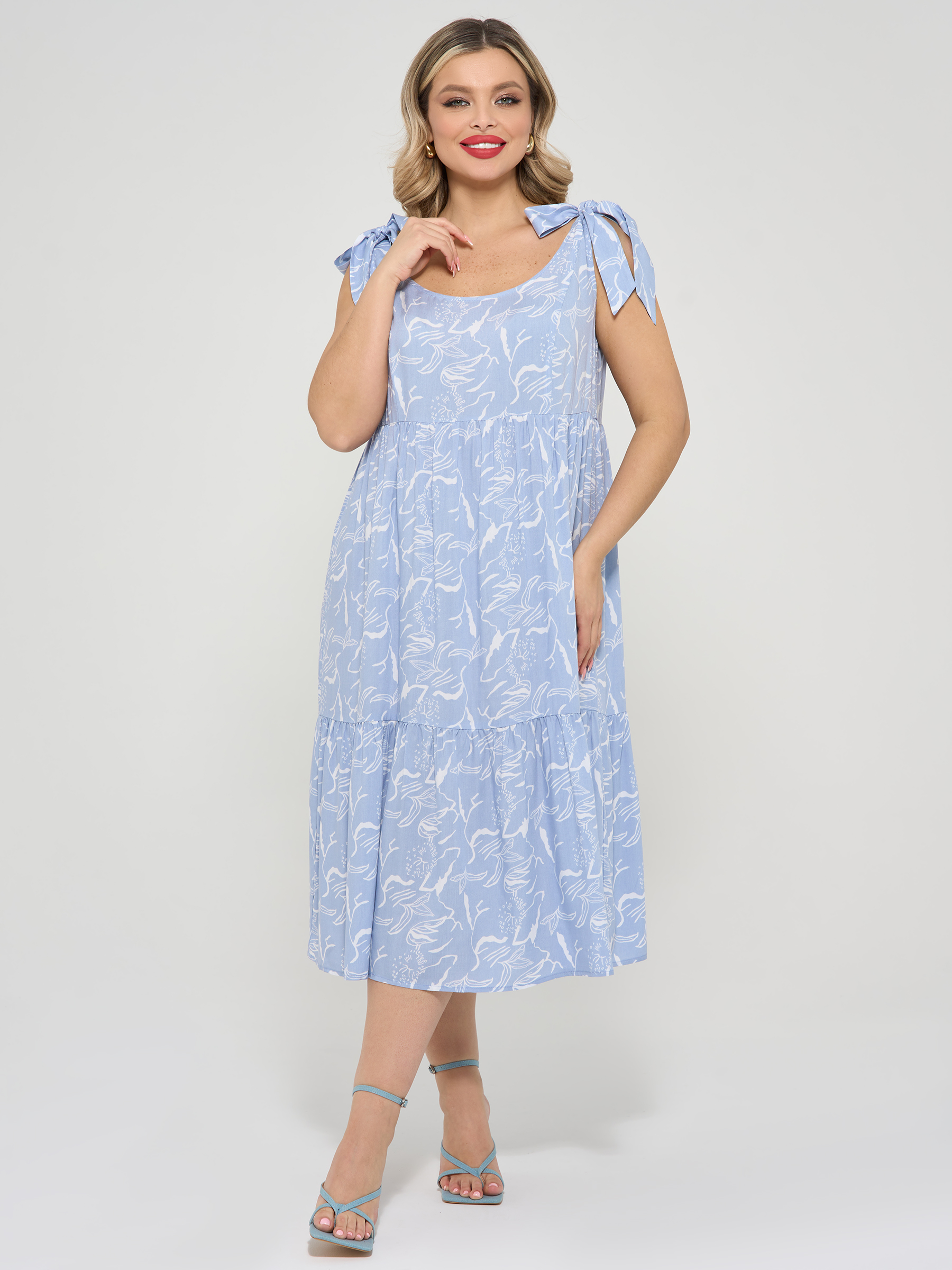 Сарафан бледно-голубой с принтом Dora(фото2)