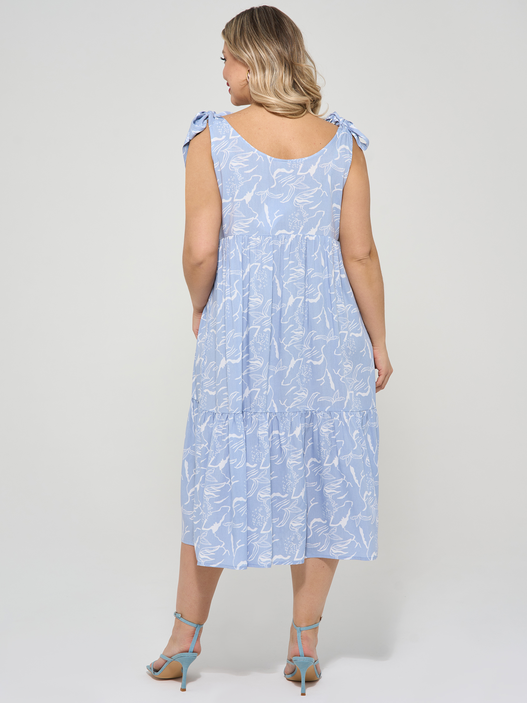 Сарафан бледно-голубой с принтом Dora(фото6)