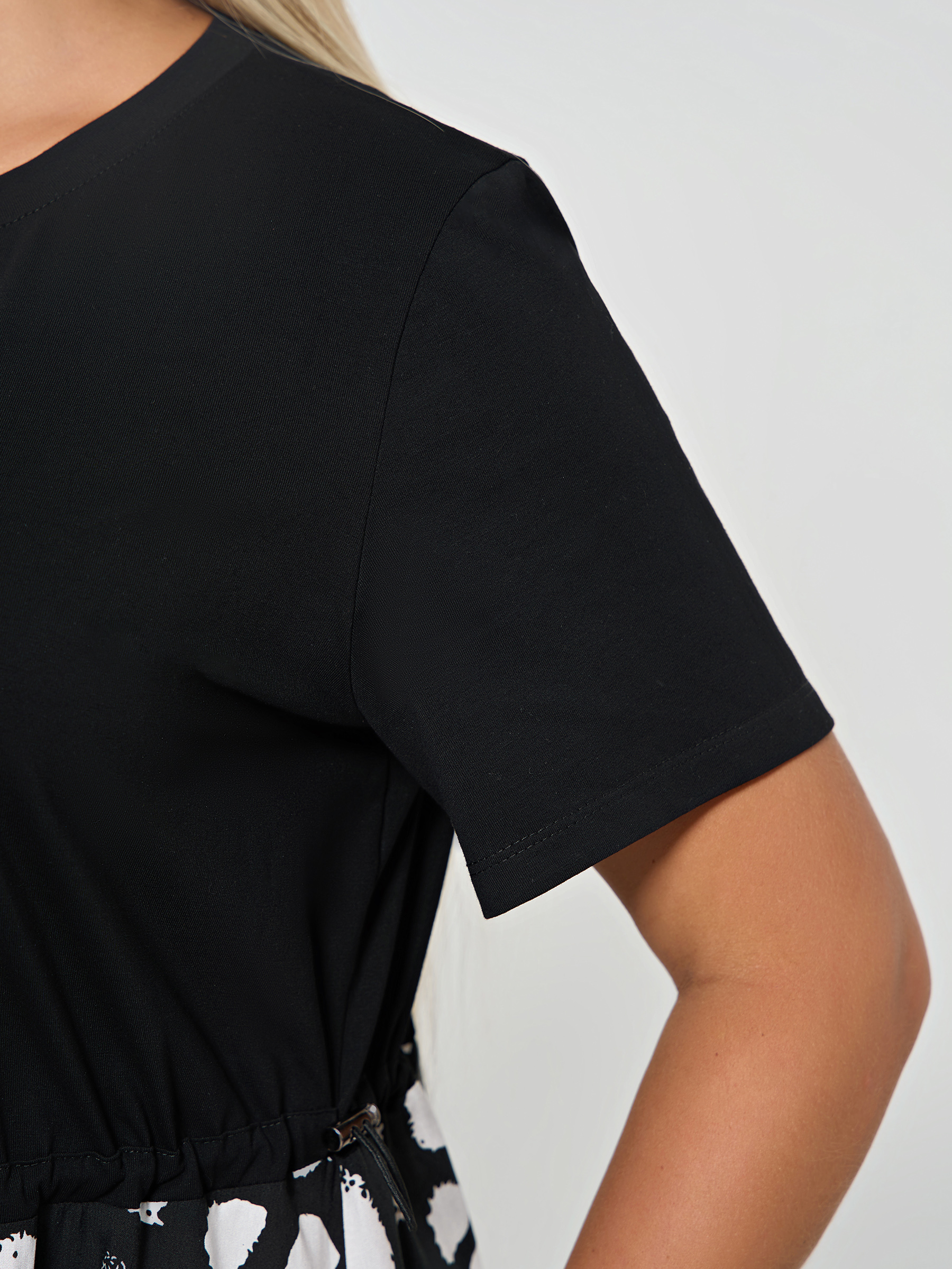 Платье комбинированное с разрезами по низу Dora(фото6)