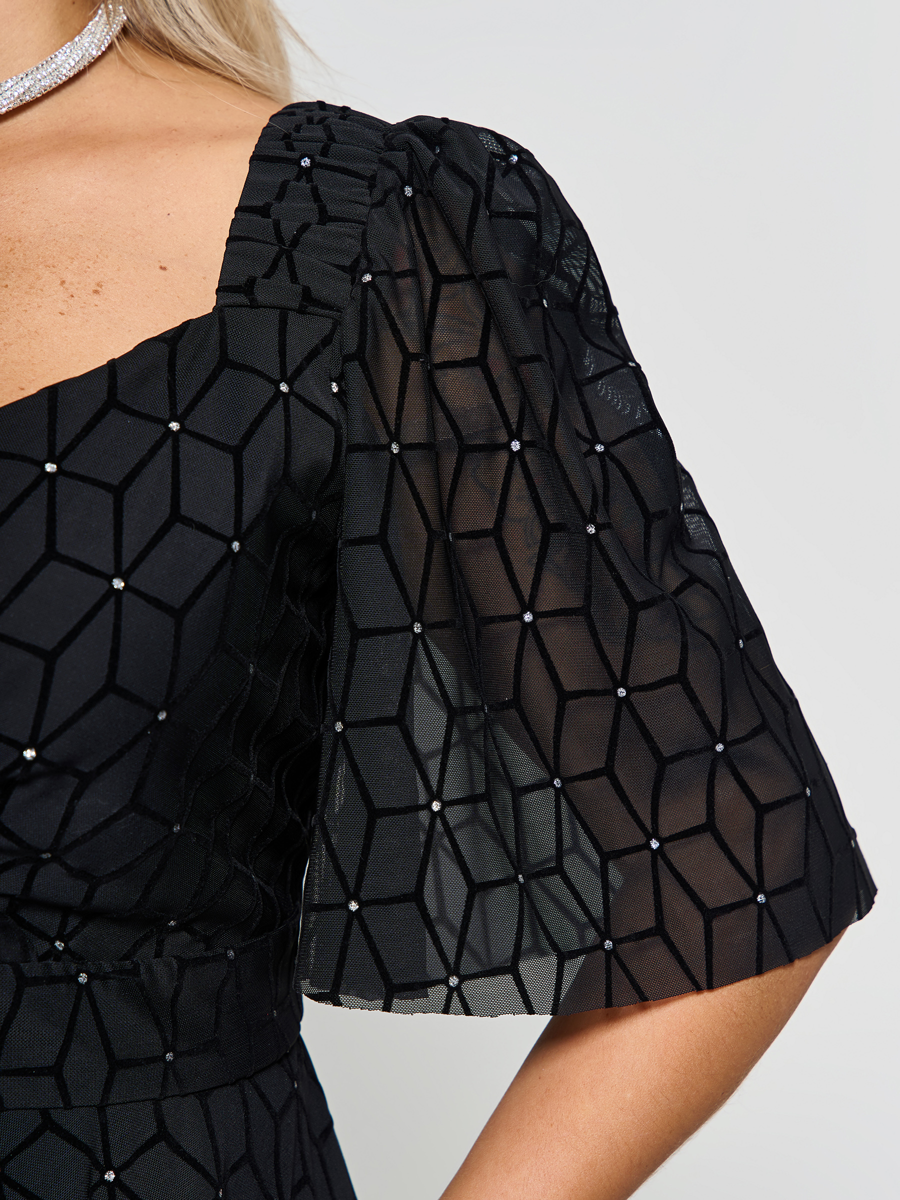 Платье вечернее из воздушной сетки на подкладе Dora(фото5)