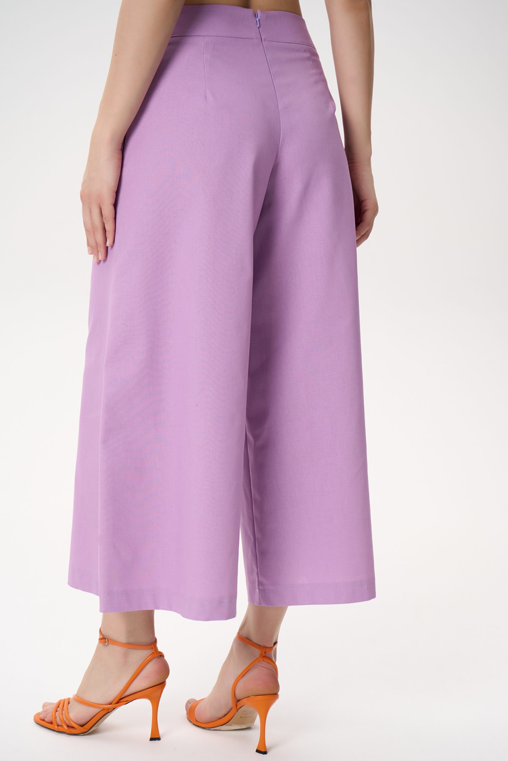 Костюм льняной сиреневый с брюками Elza(фото13)