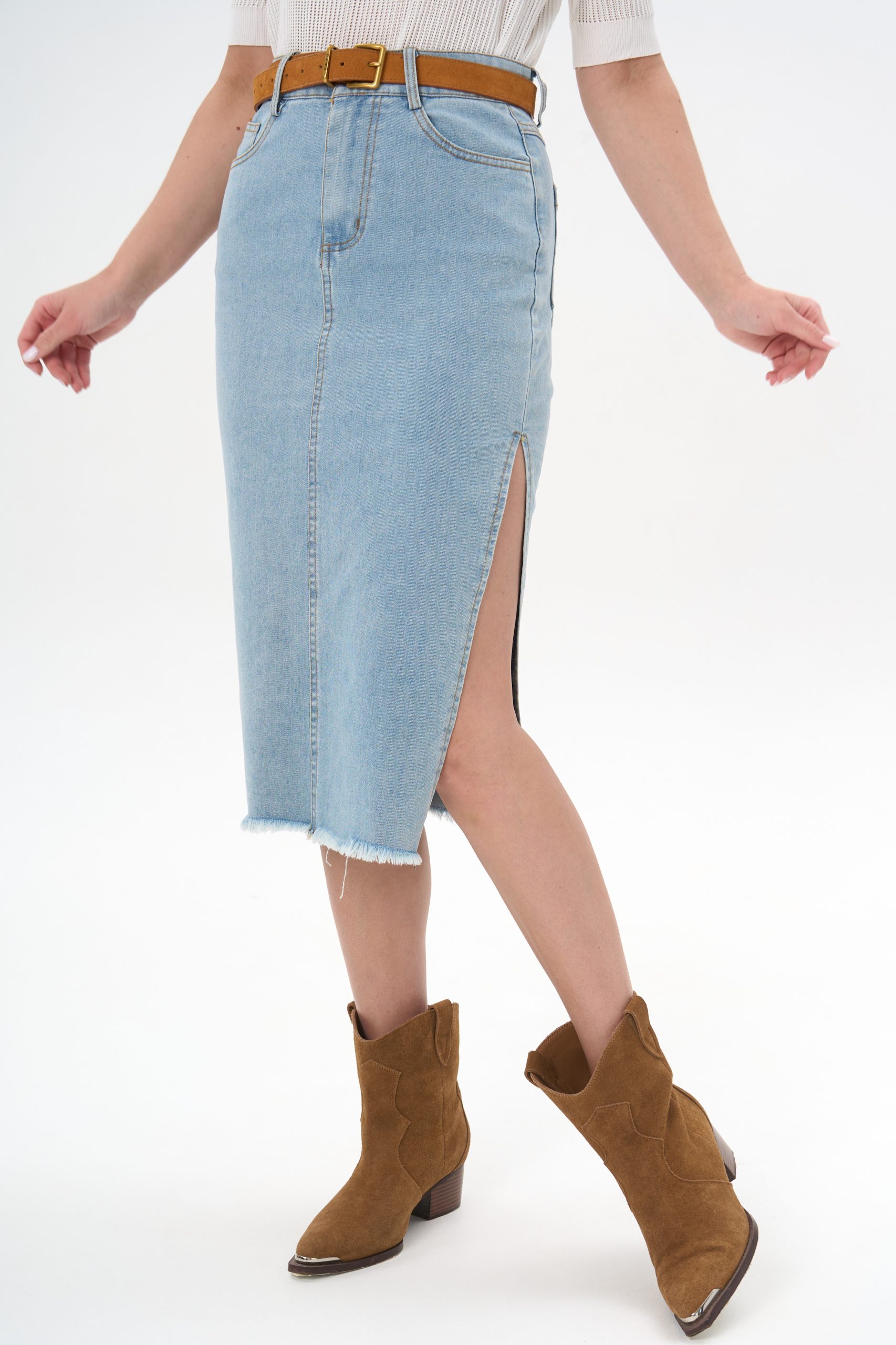 Юбка миди джинсовая Elza(фото3)