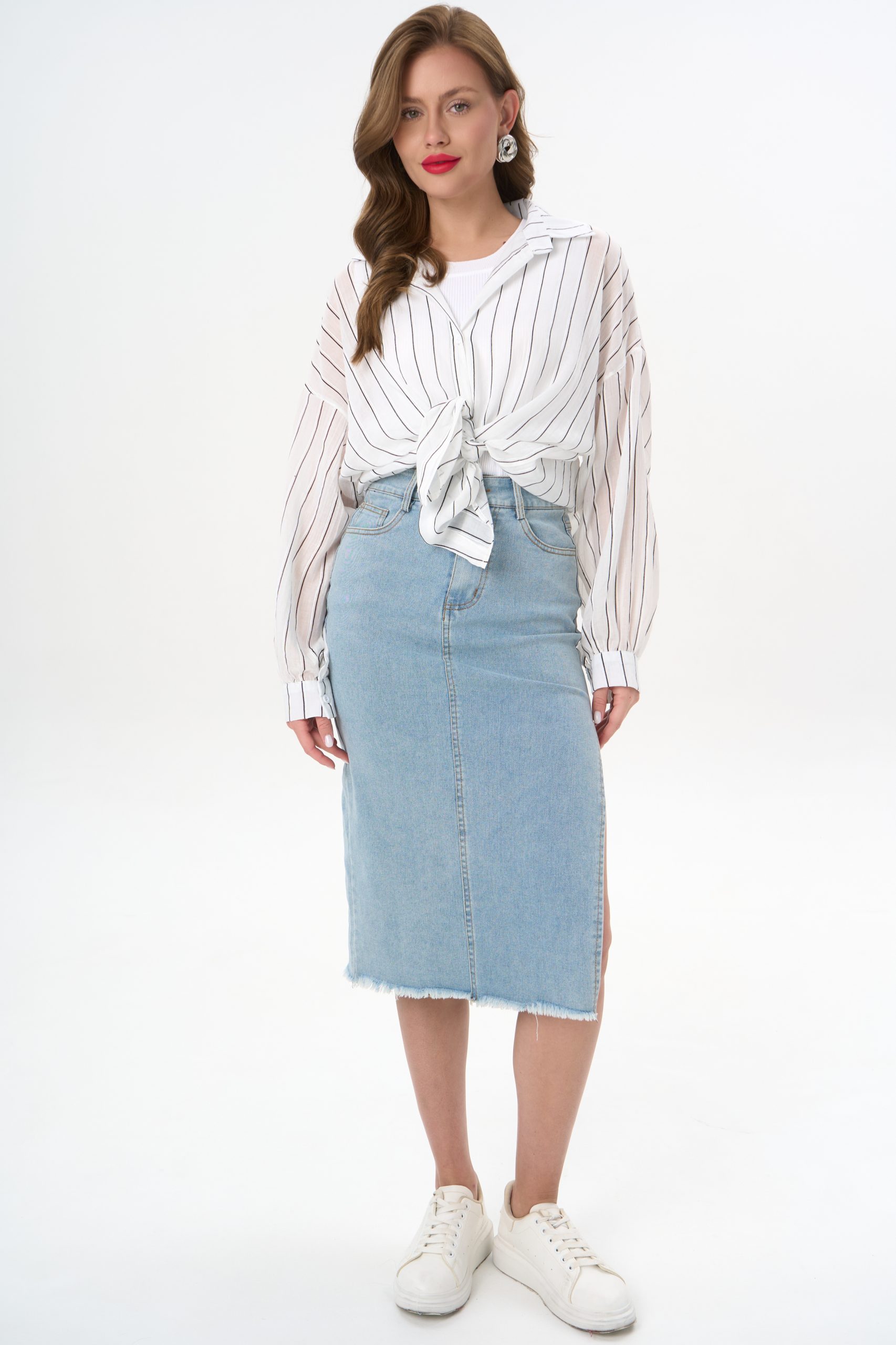 Юбка миди джинсовая Elza(фото5)