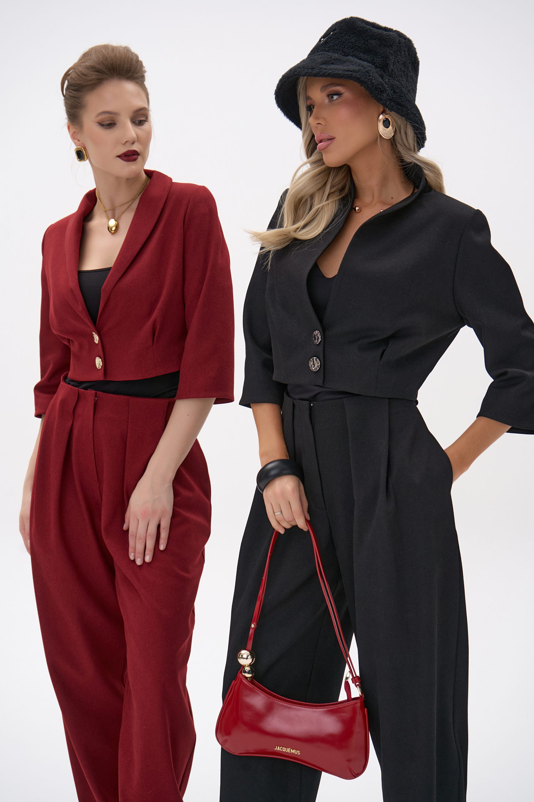 Брюки-алладины бордовые Elza(фото3)