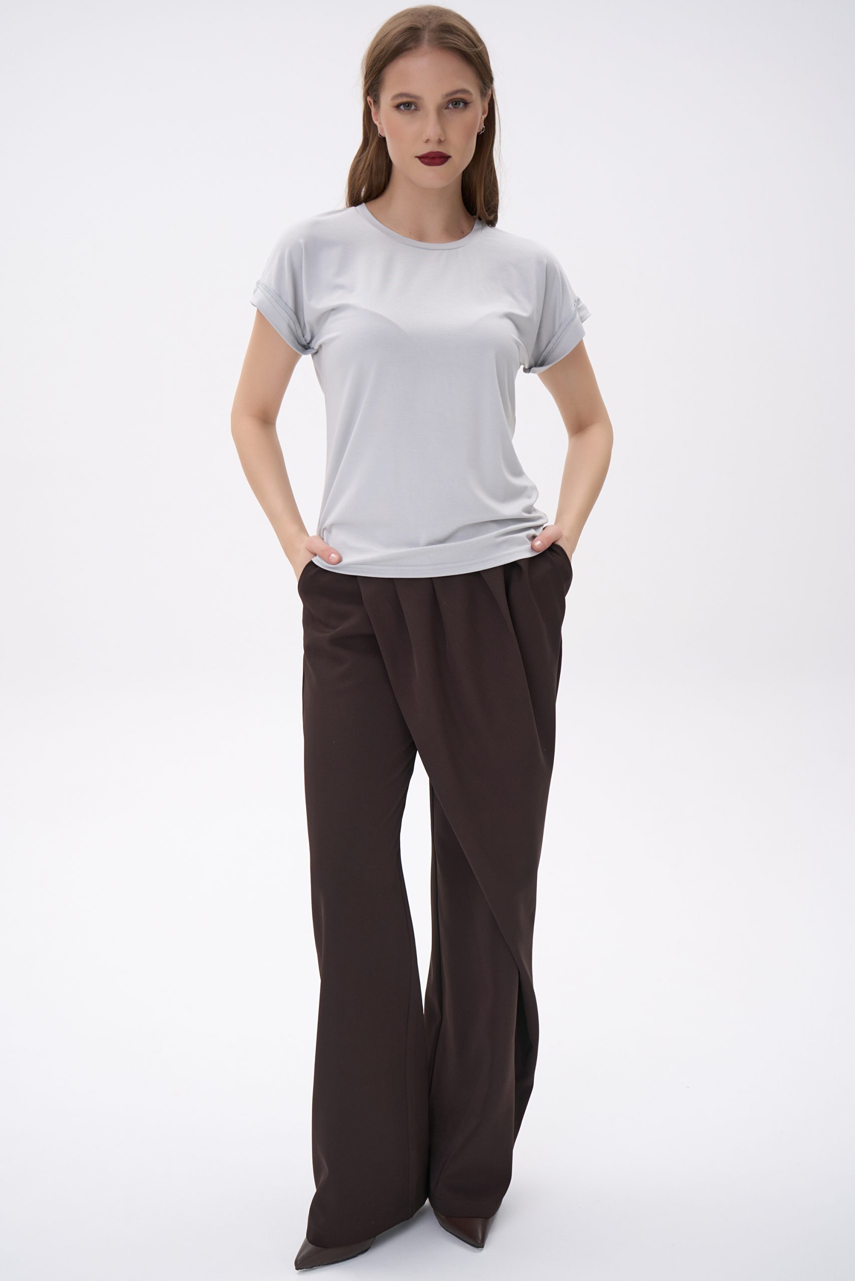 Футболка серая из плотного хлопка Elza(фото2)