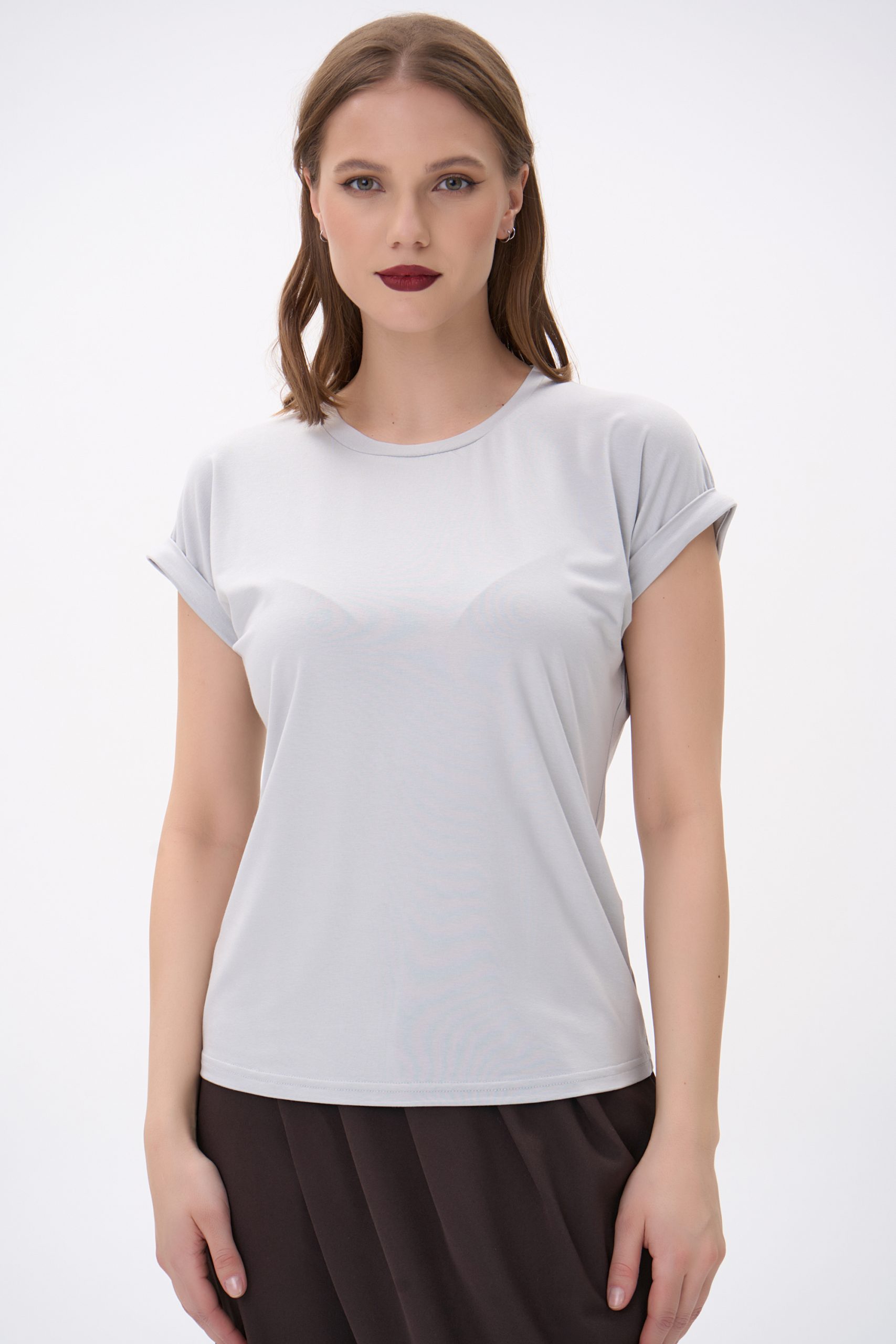 Футболка серая из плотного хлопка Elza(фото6)