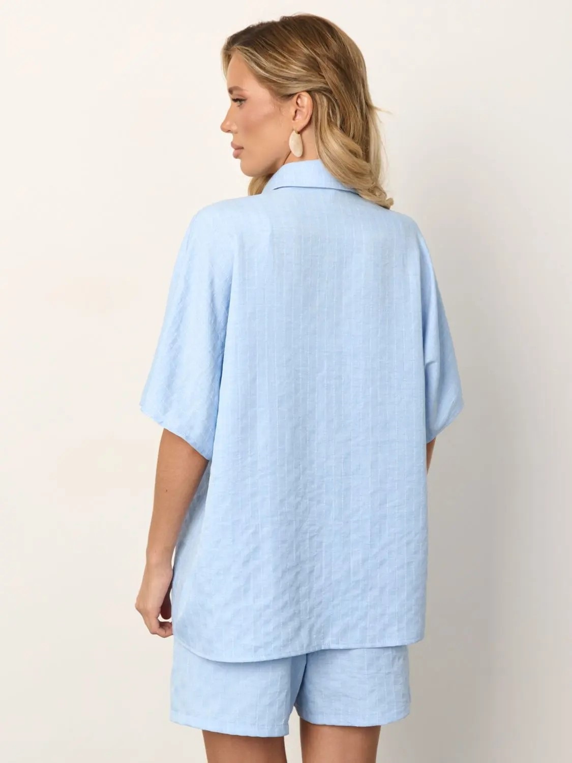 Рубашка голубая в полоску Jetty(фото6)