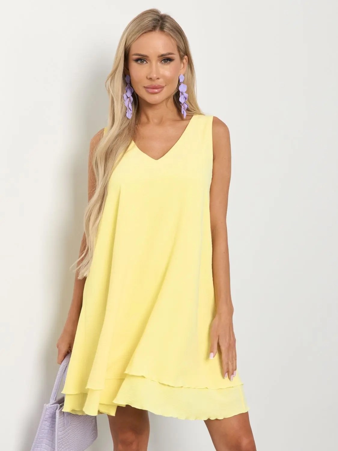 Платье короткое жёлтого цвета Jetty(фото3)