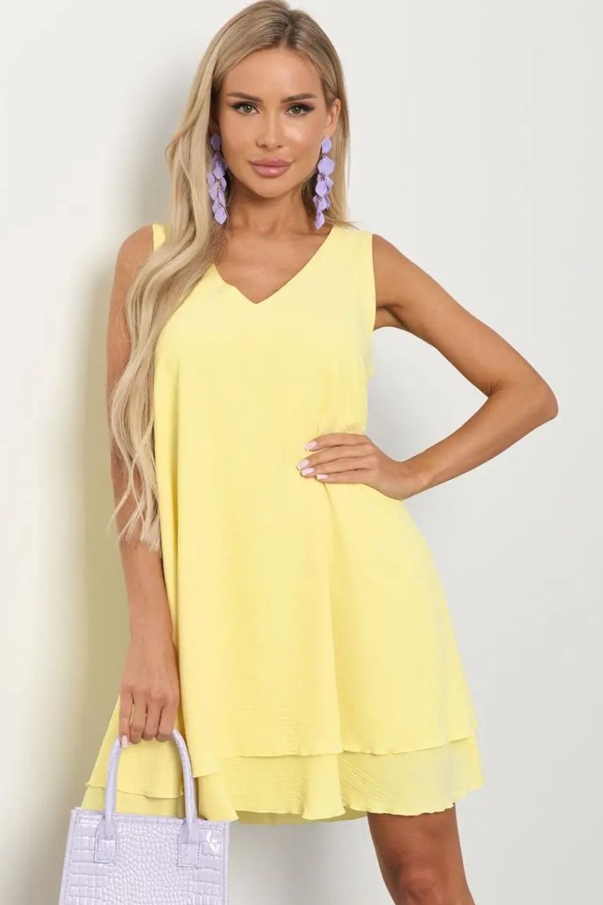 Платье короткое жёлтого цвета Jetty