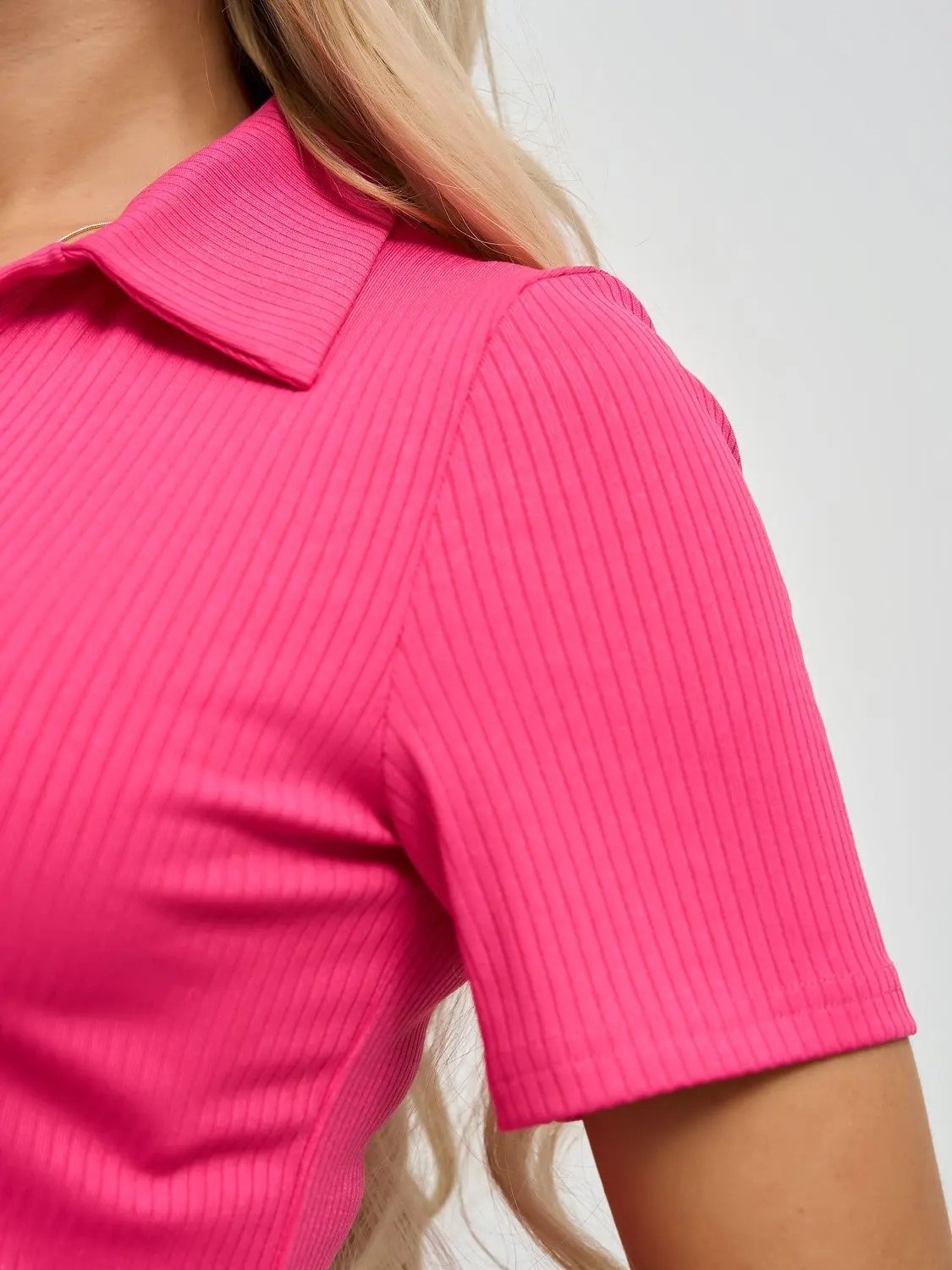 Джемпер-поло трикотажный розового цвета Jetty(фото5)