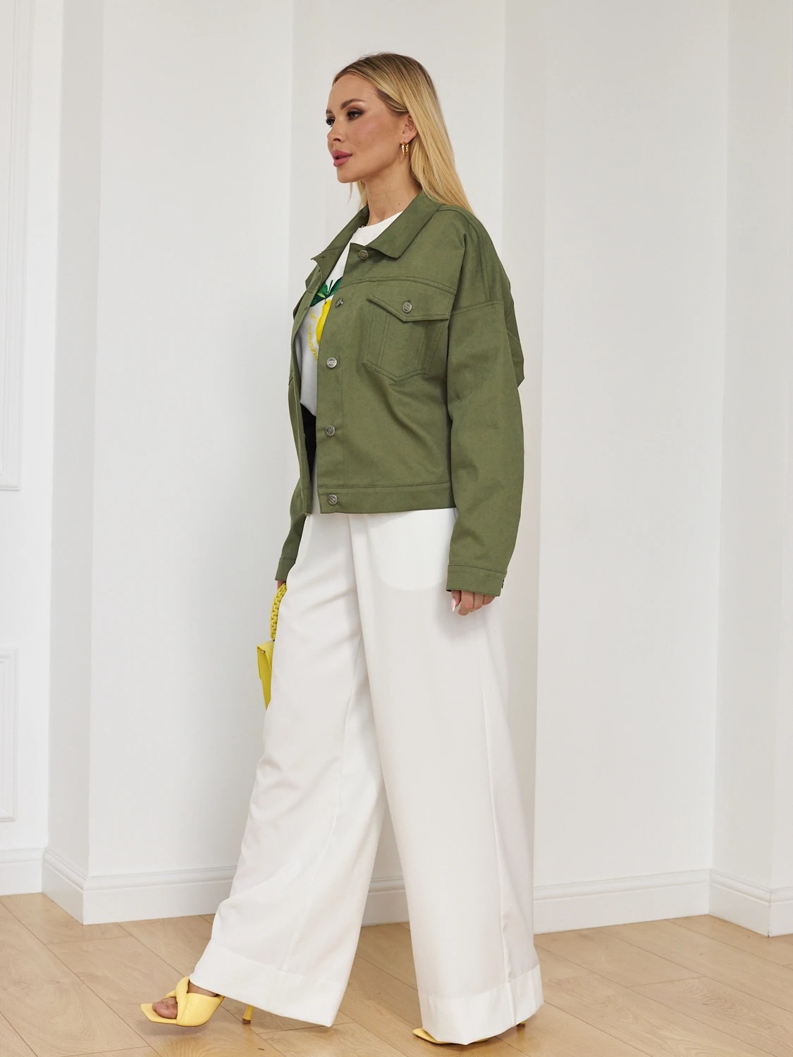 Куртка джинсовая цвета хаки Jetty(фото4)