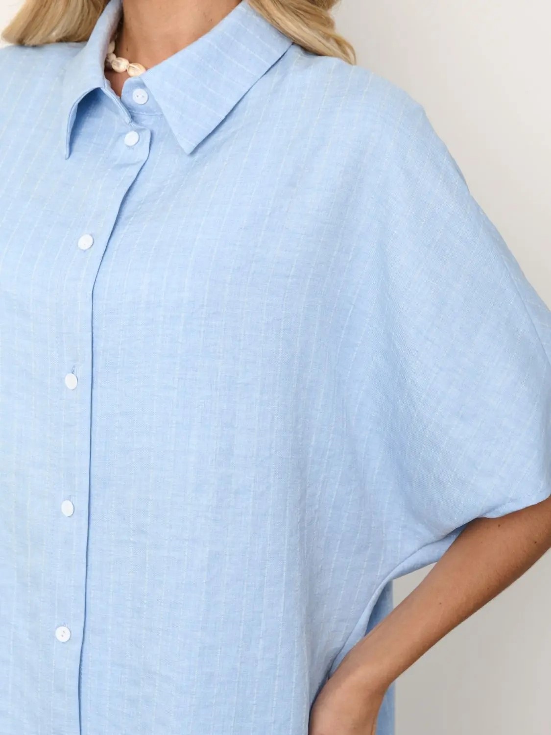 Рубашка голубая в полоску Jetty(фото4)