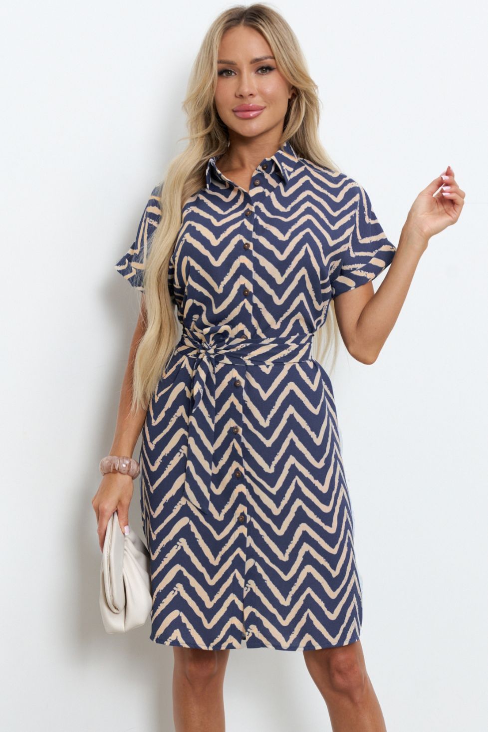 Платье-рубашка с поясом Jetty