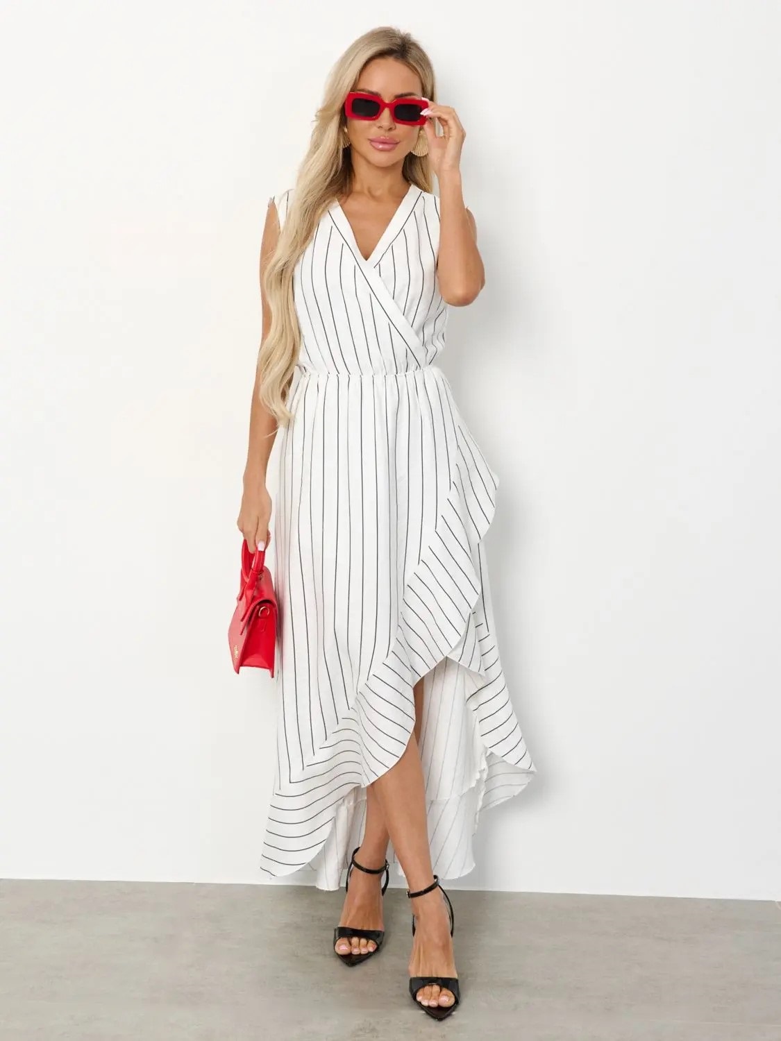 Платье белое в полоску Jetty(фото2)