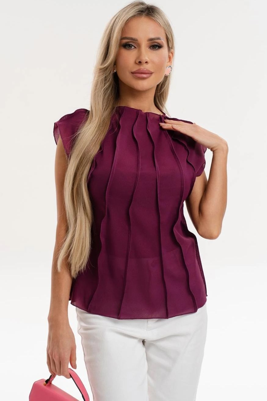 Блузка из шифона цвета слива Jetty